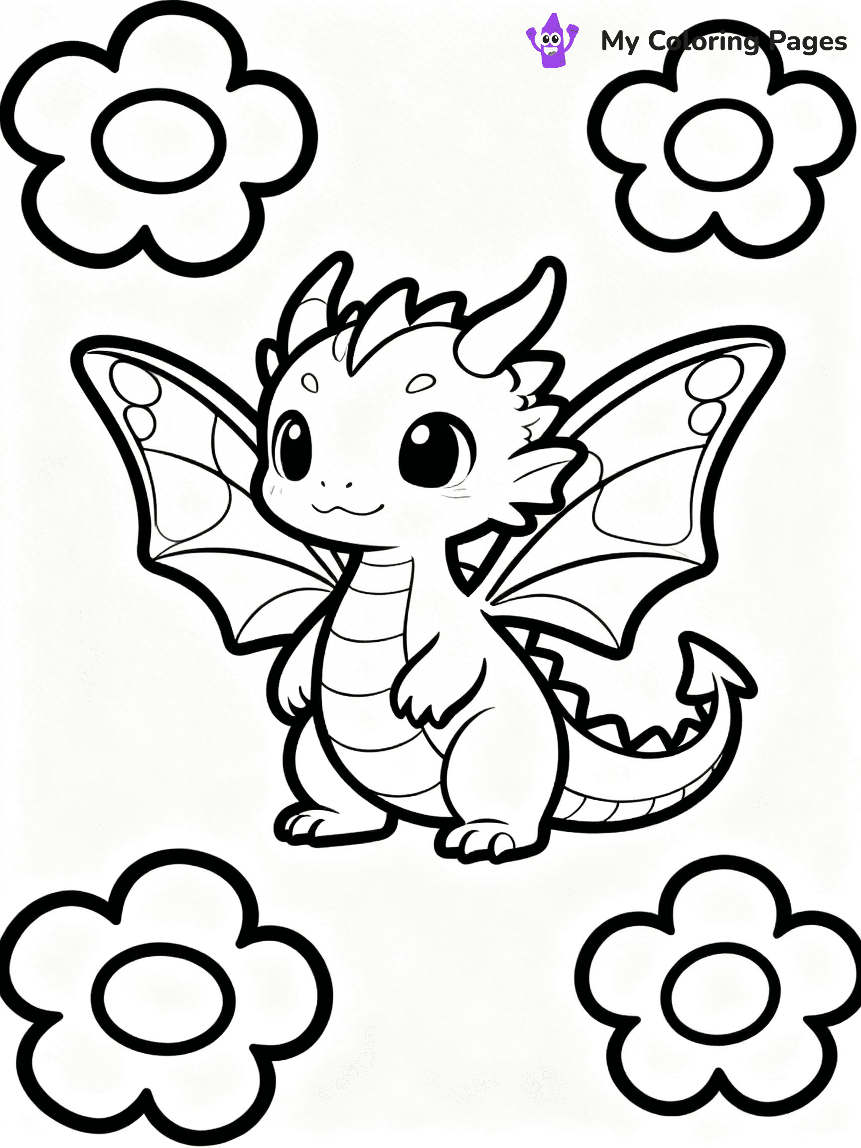 Realistic Dragon Coloring Pages For Adults - 4
