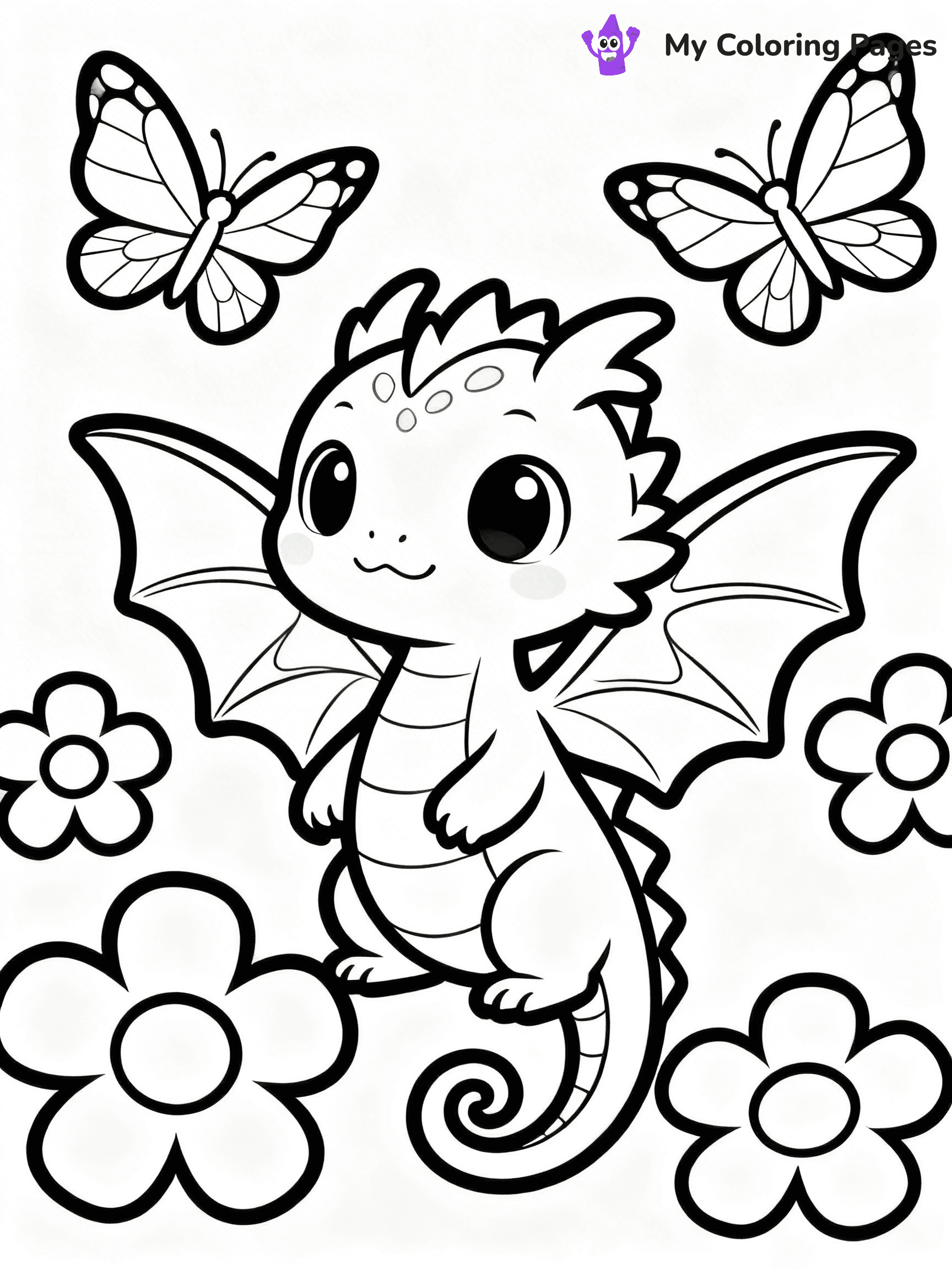 Realistic Dragon Coloring Pages For Adults - 3