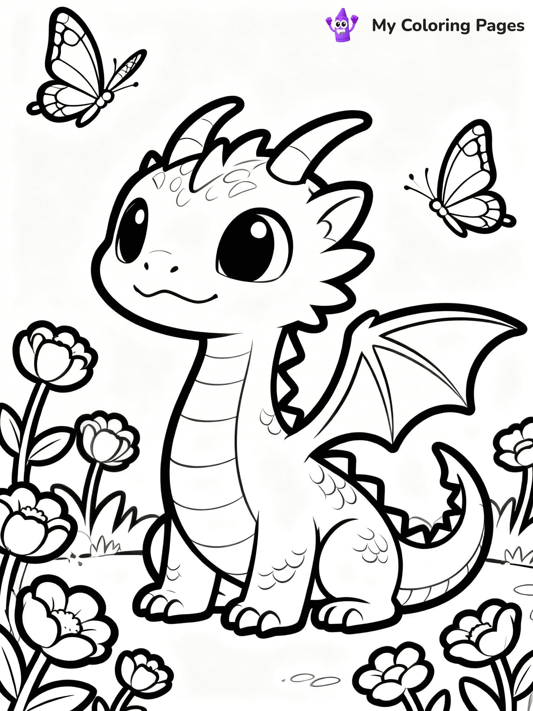 Realistic Dragon Coloring Pages For Adults - 2