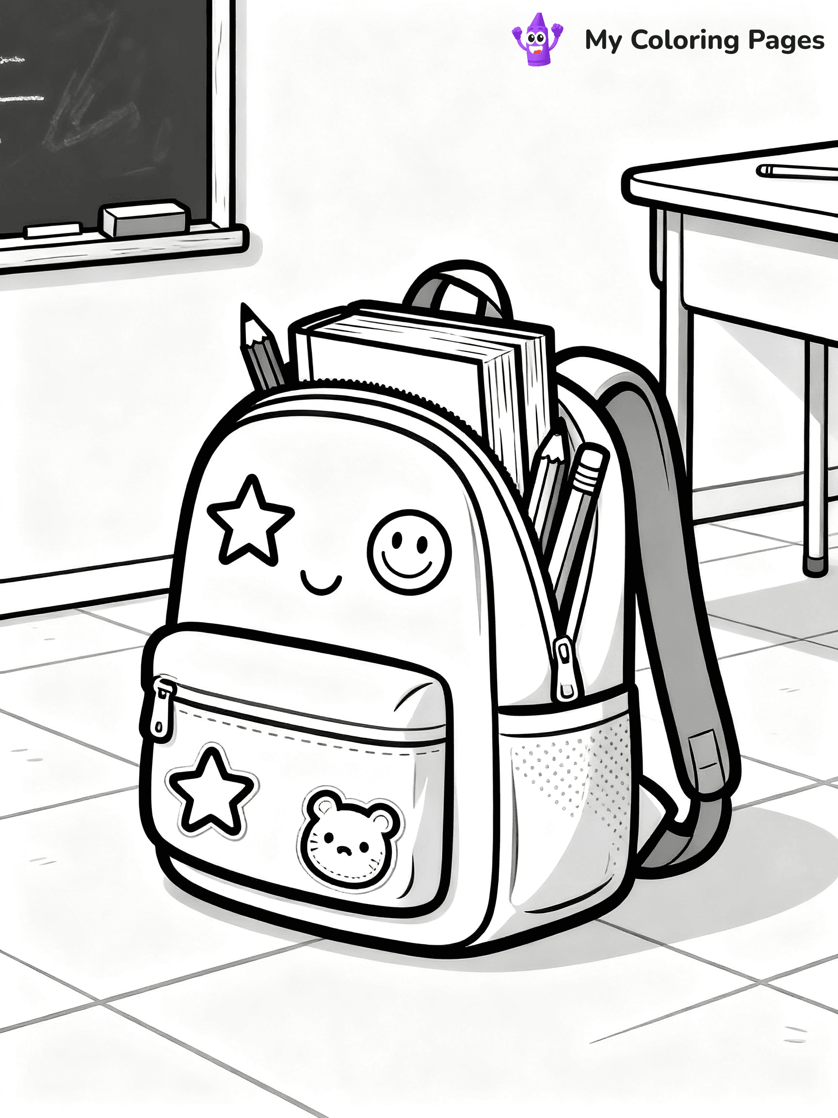 Backpack Coloring Pages - 77