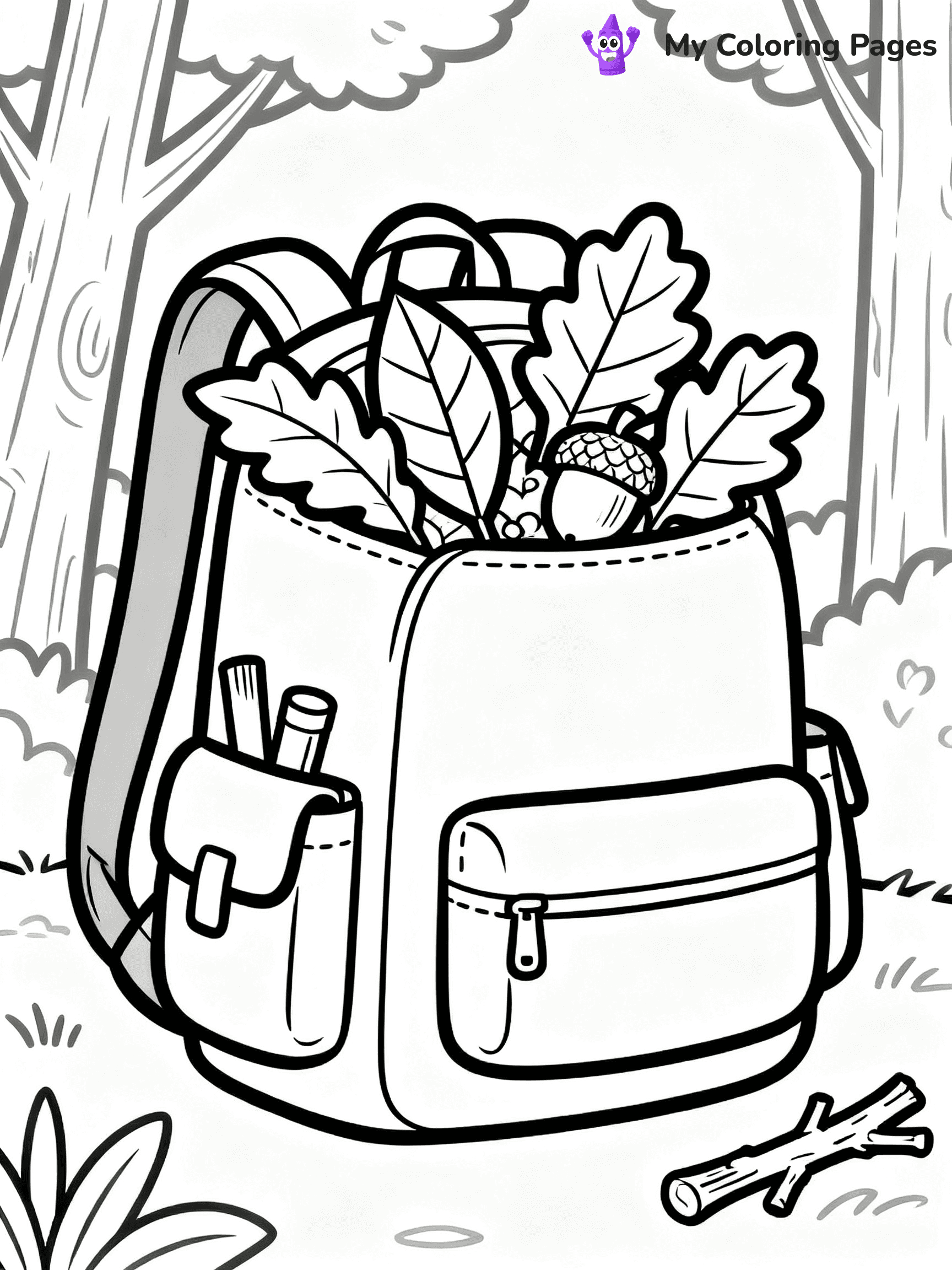 Backpack Coloring Pages - 43