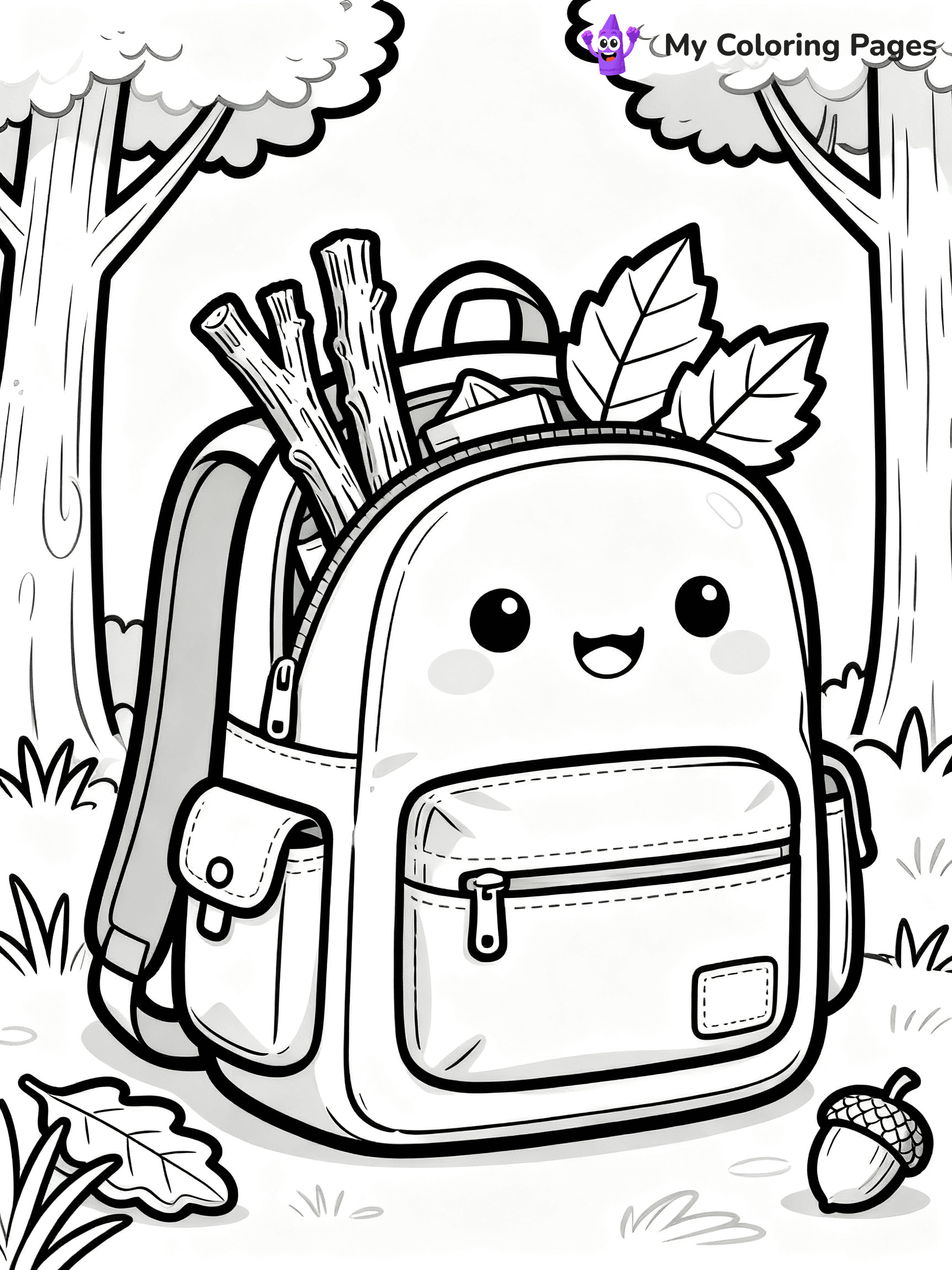 Backpack Coloring Pages - 42