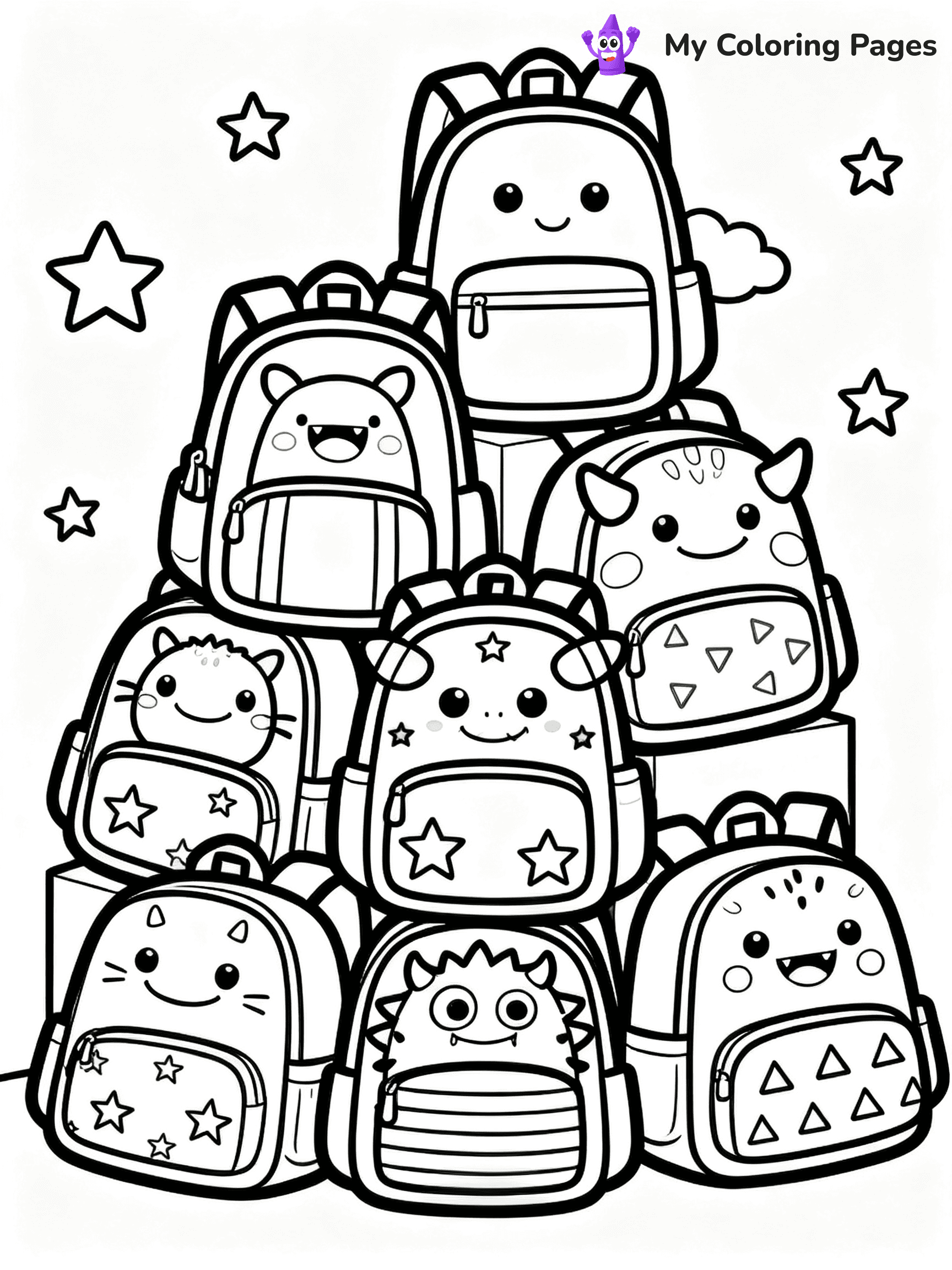 Backpack Coloring Pages - 22