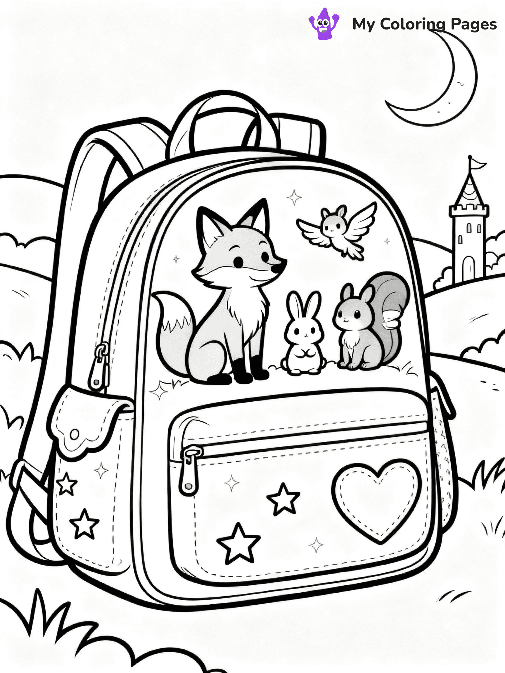 Backpack Coloring Pages - 17