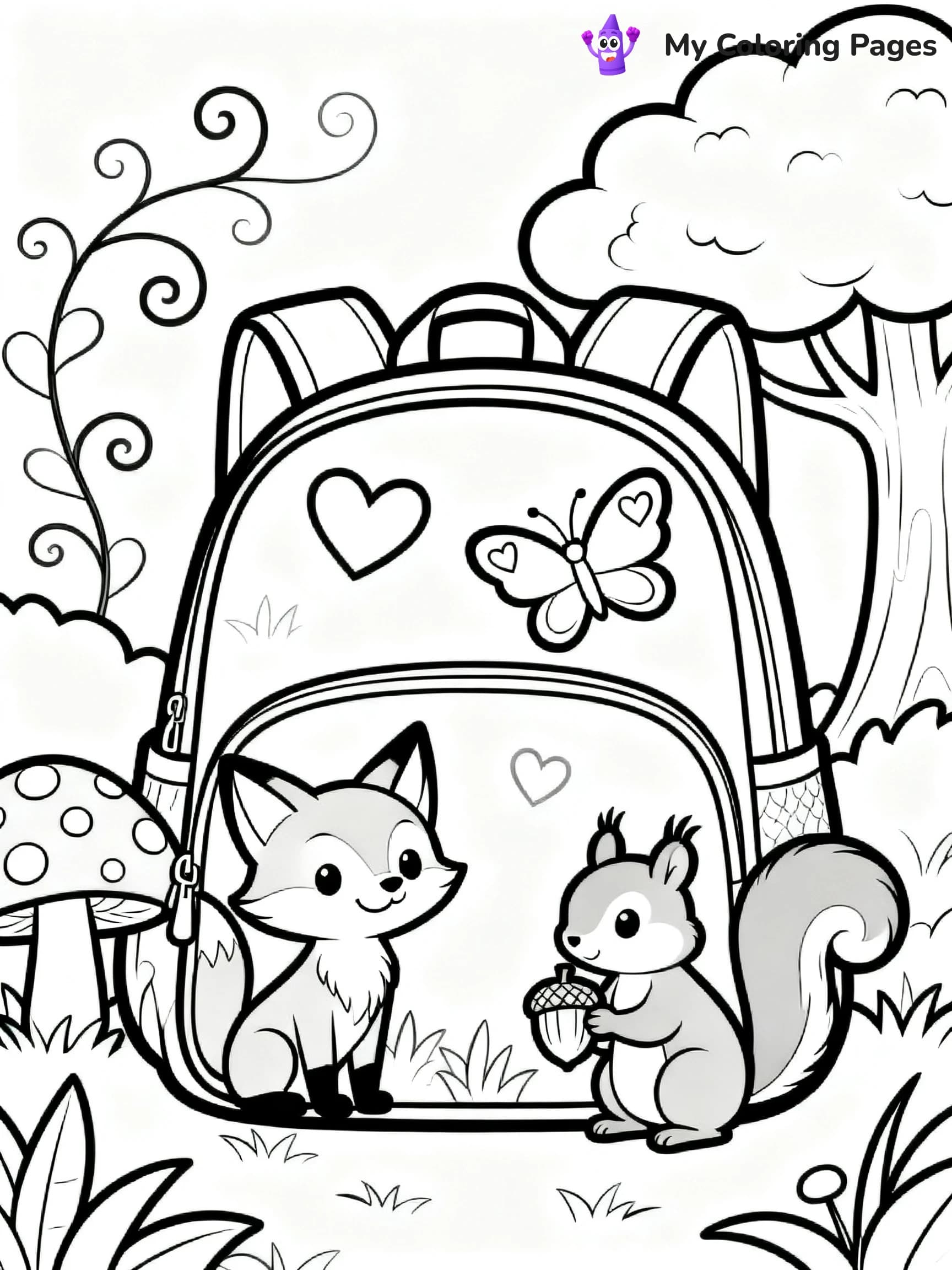Backpack Coloring Pages - 12