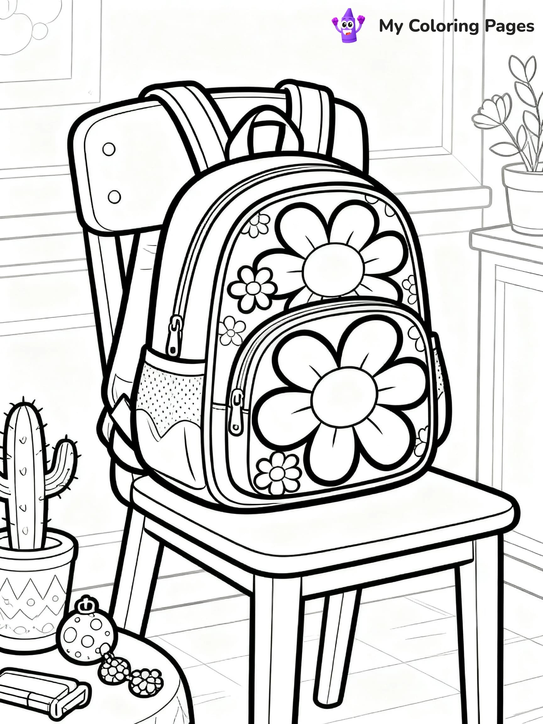 Backpack Coloring Pages - 8