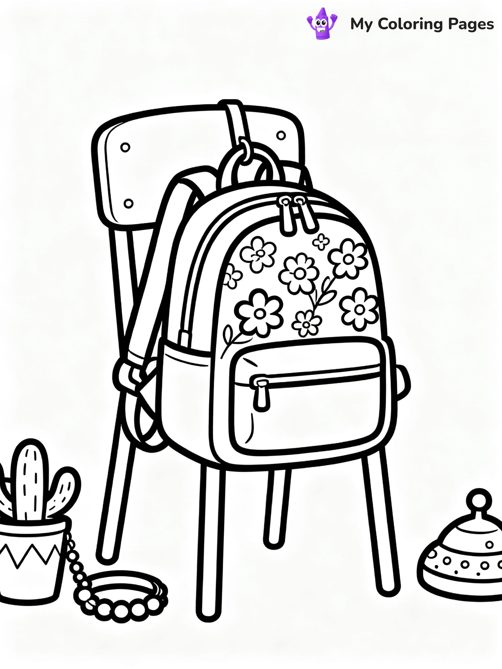 Backpack Coloring Pages - 7
