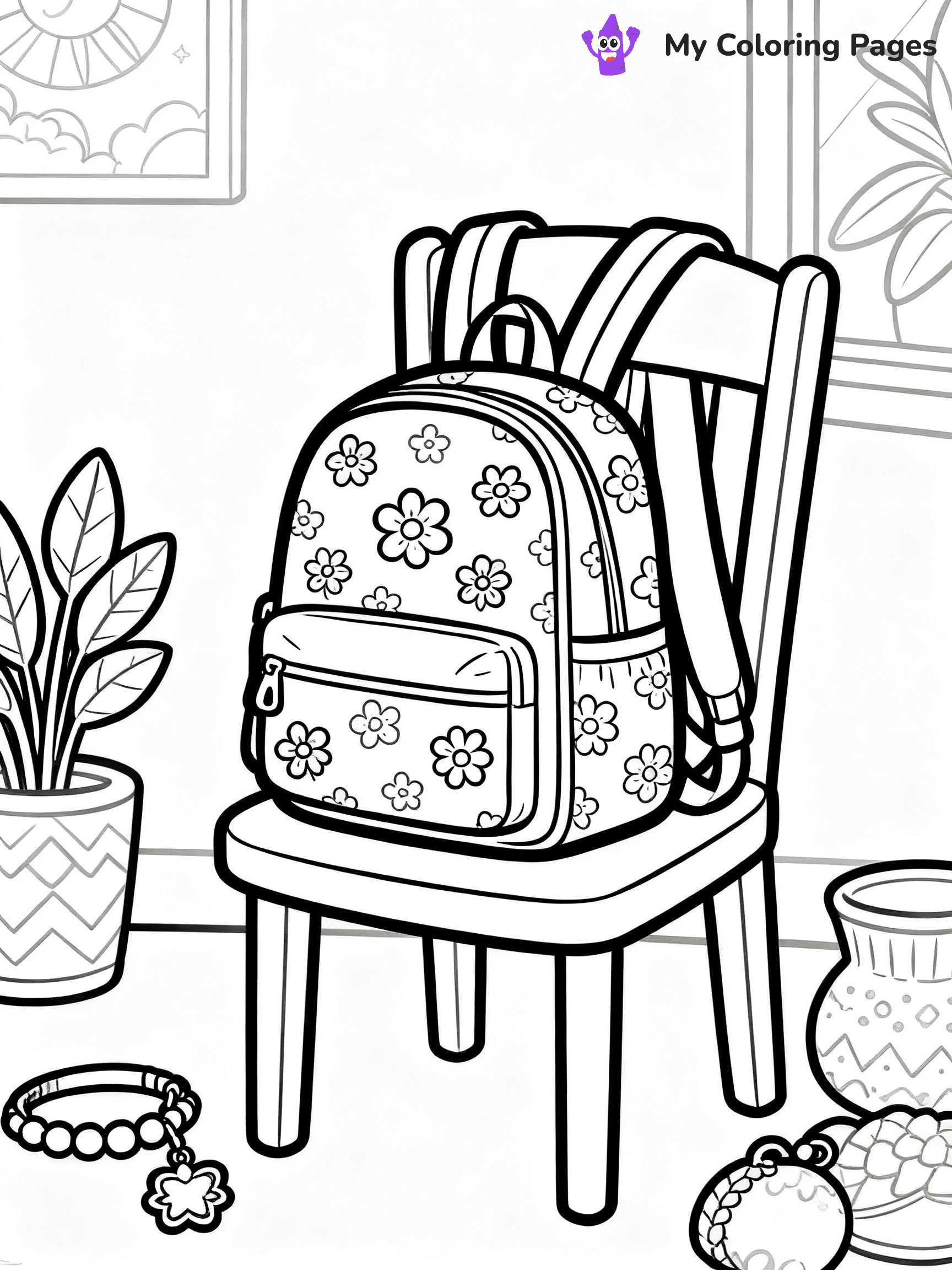 Backpack Coloring Pages - 6
