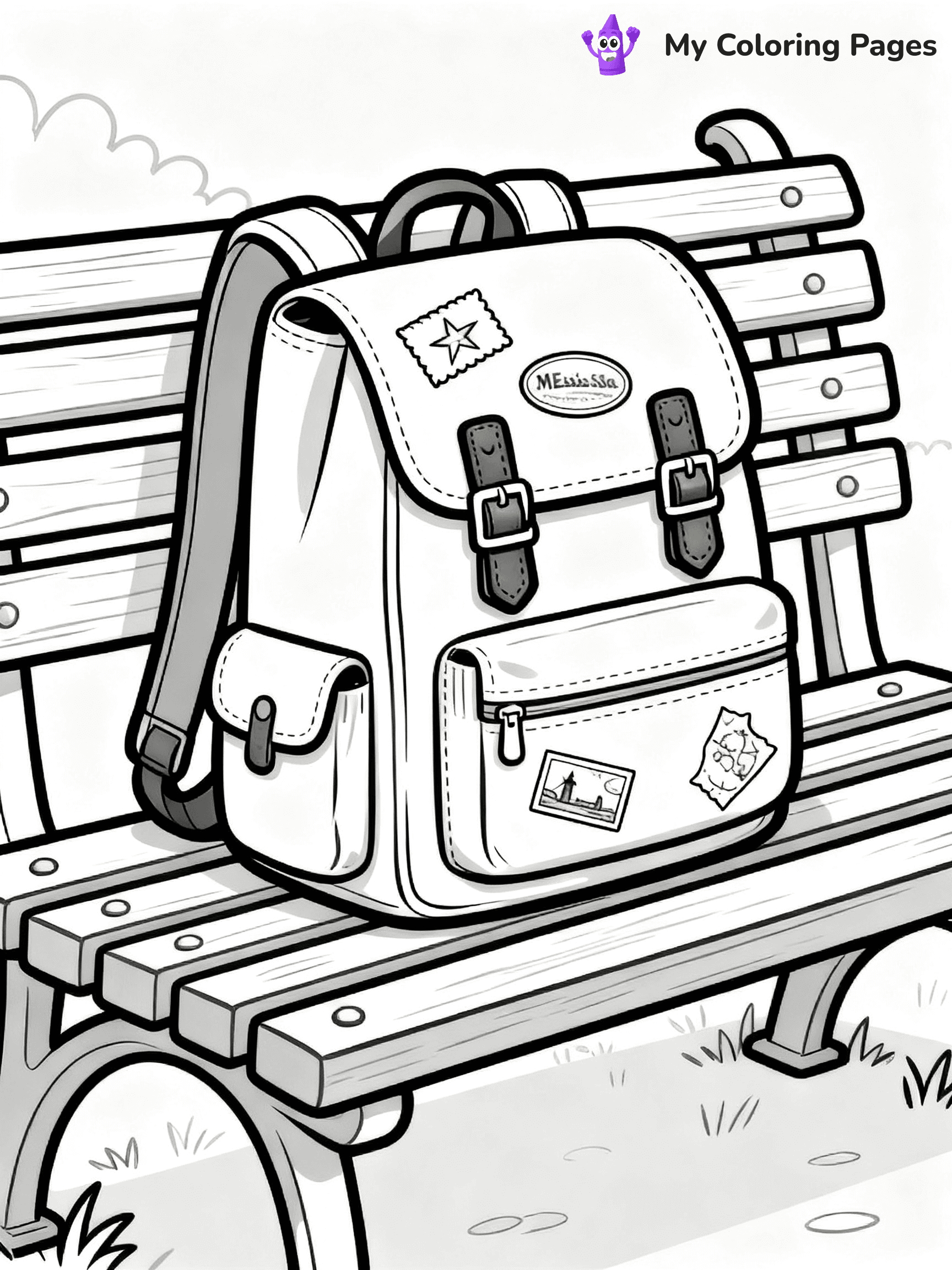 Backpack Coloring Pages - 2
