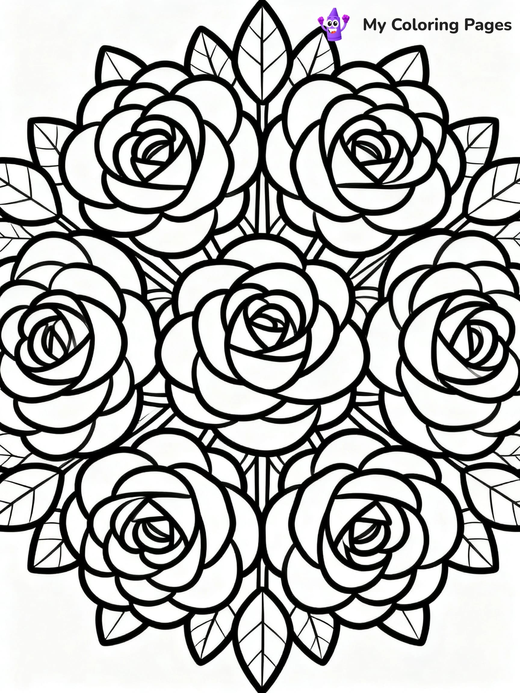 Rose Mandala Coloring Pages - 22