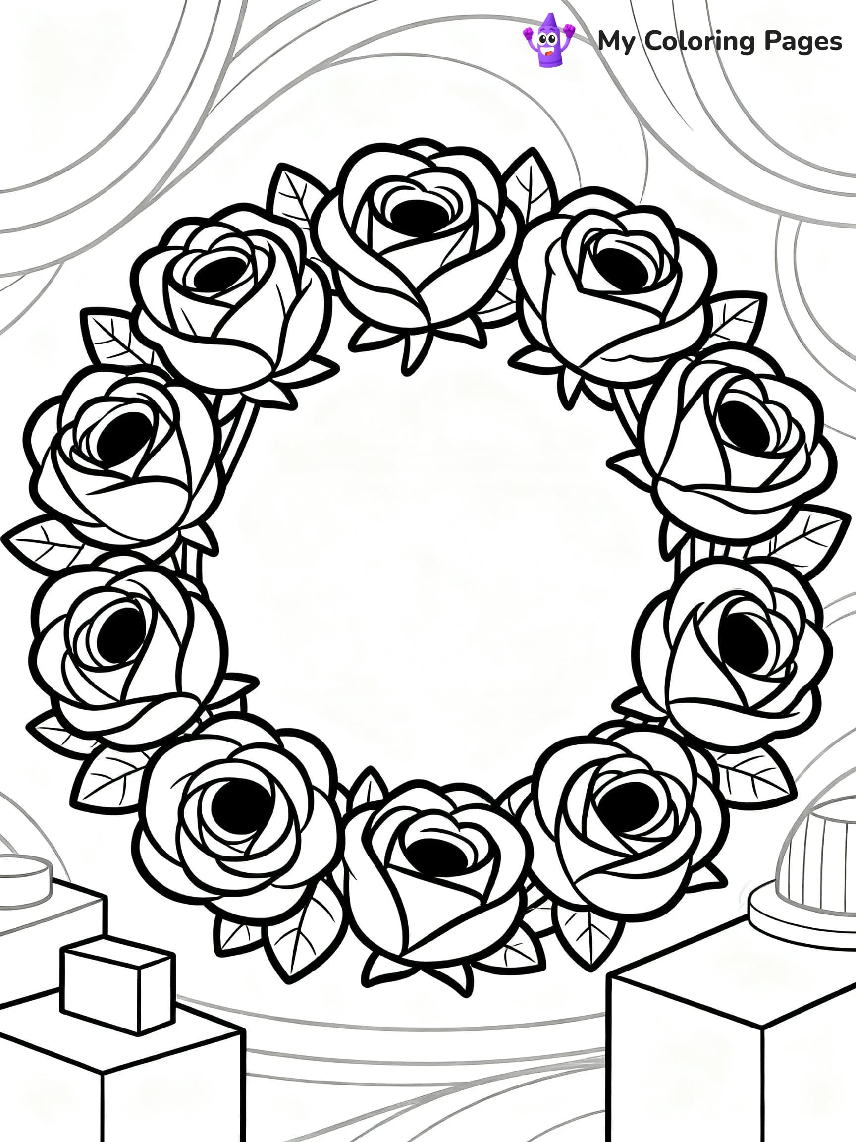 Rose Mandala Coloring Pages - 12
