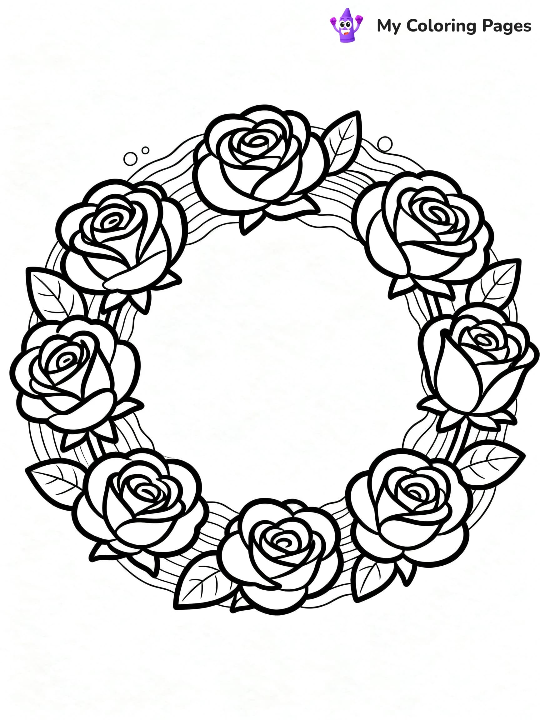 Rose Mandala Coloring Pages - 11