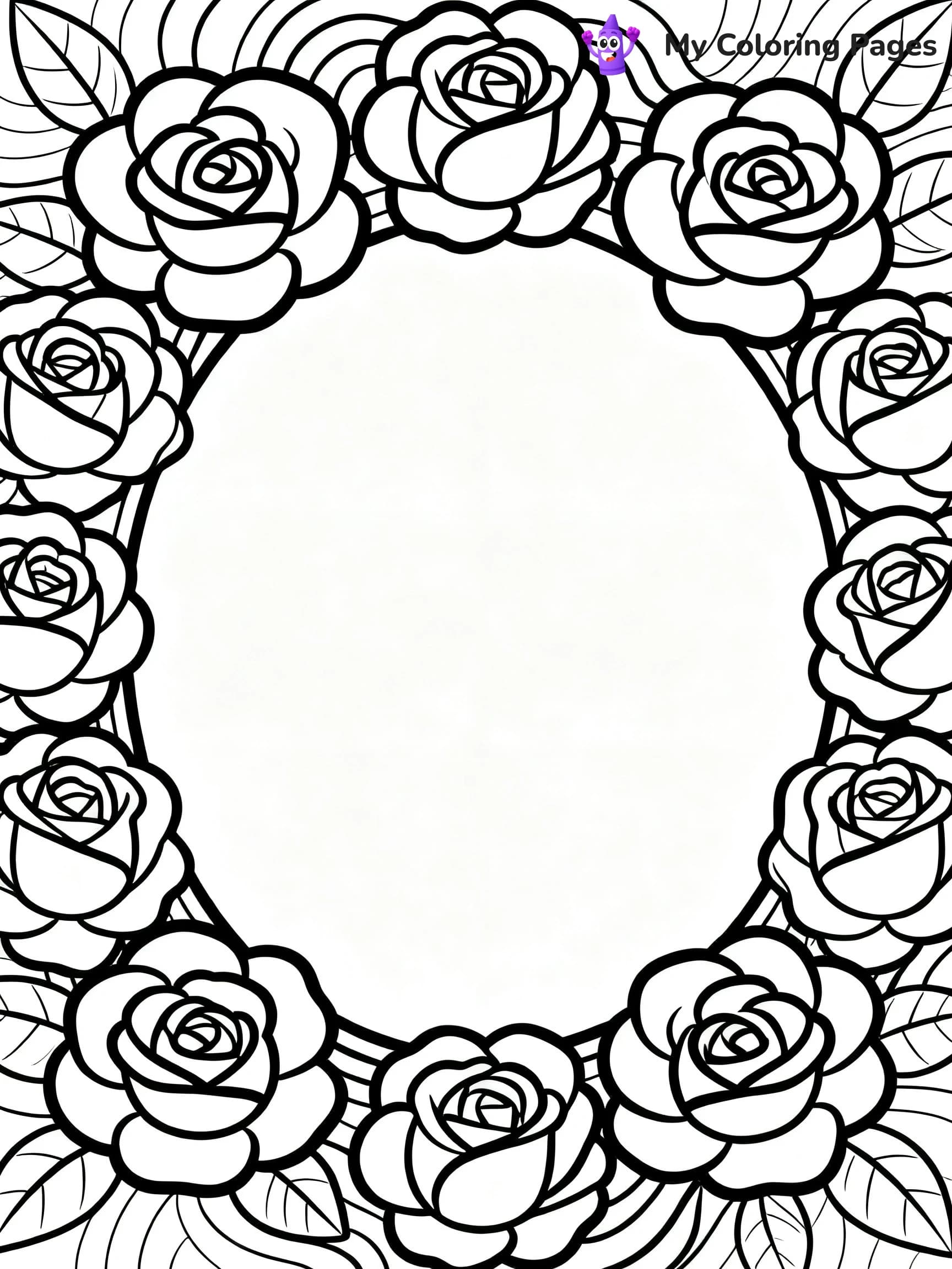 Rose Mandala Coloring Pages - 9