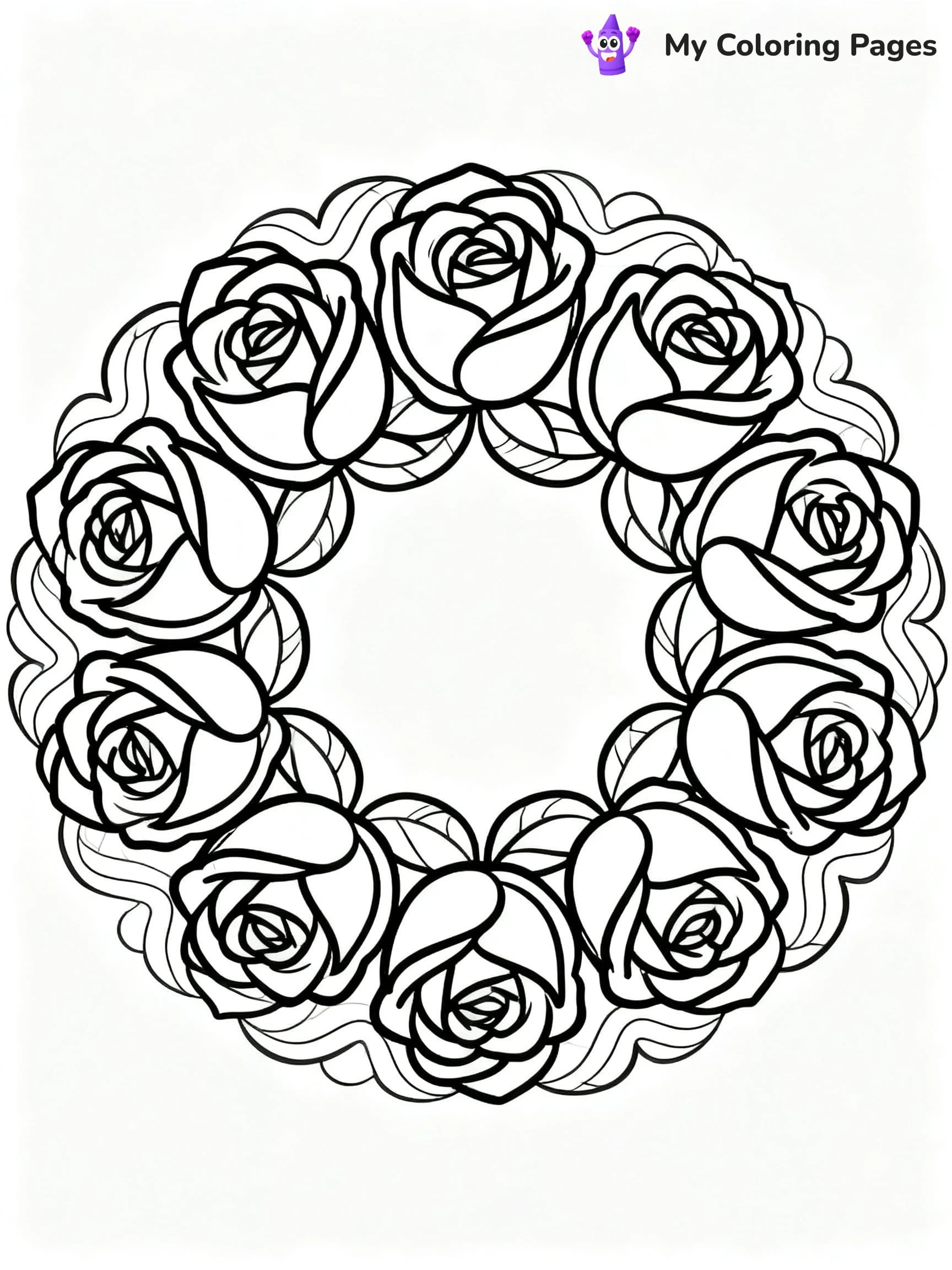 Rose Mandala Coloring Pages - 7