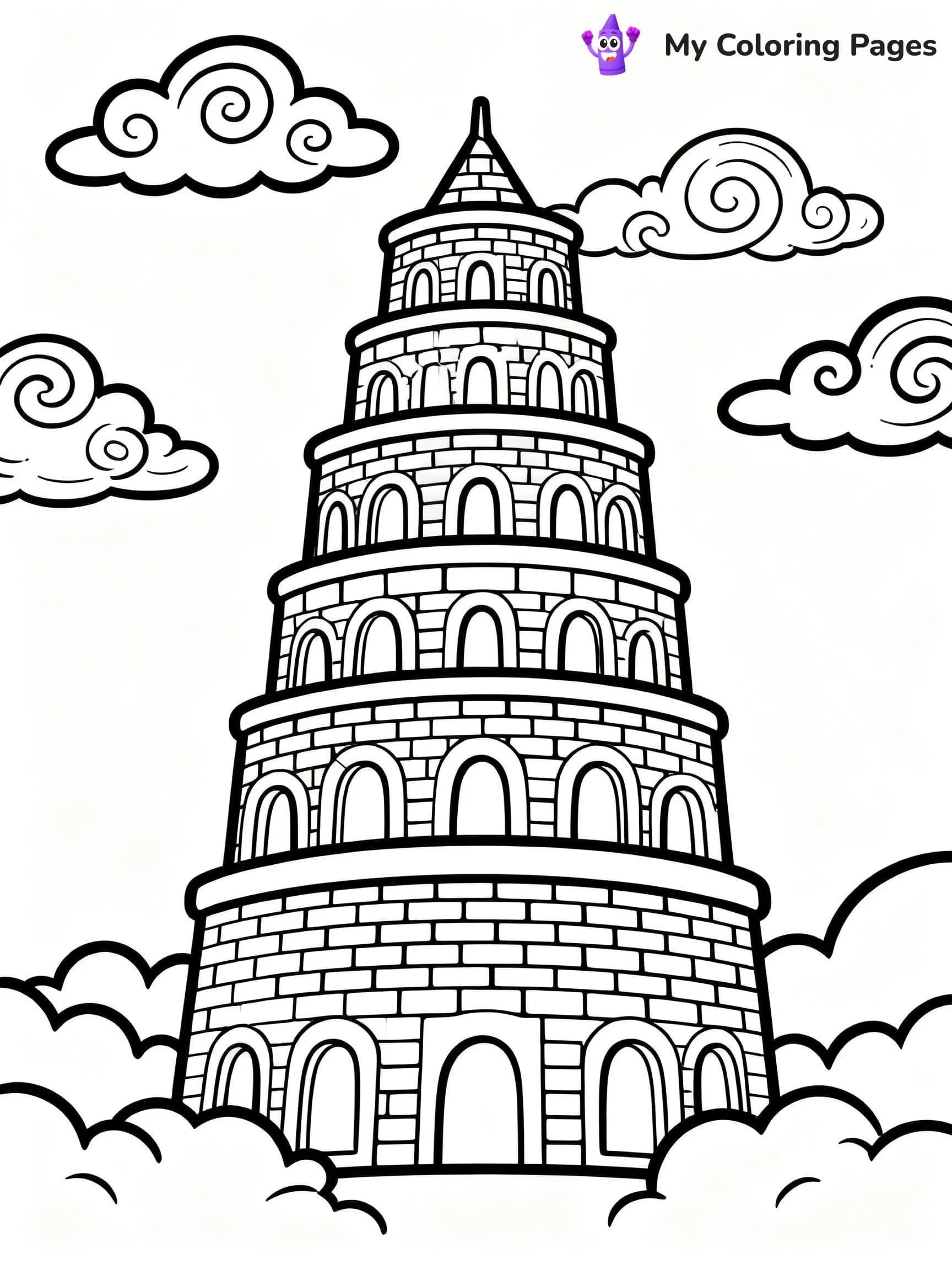 Tower of Babel Coloring Pages - 11