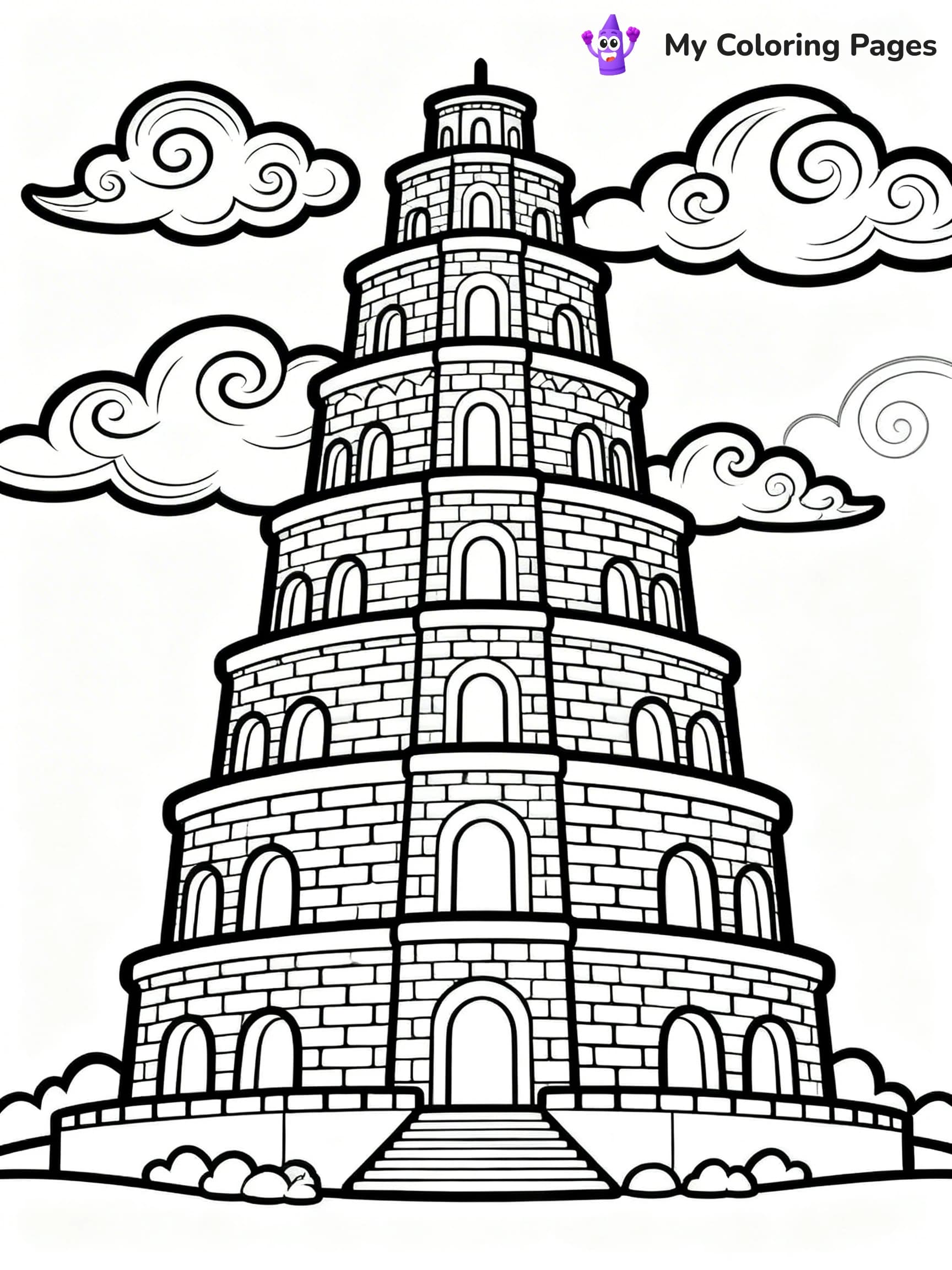Tower of Babel Coloring Pages - 10