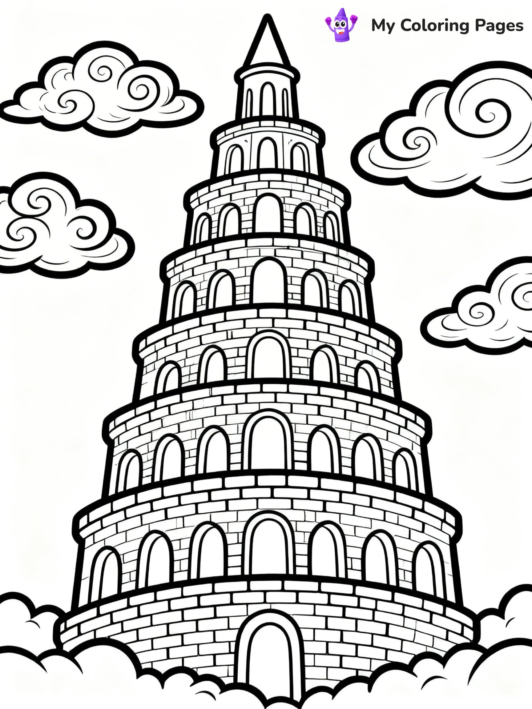 Tower of Babel Coloring Pages - 8