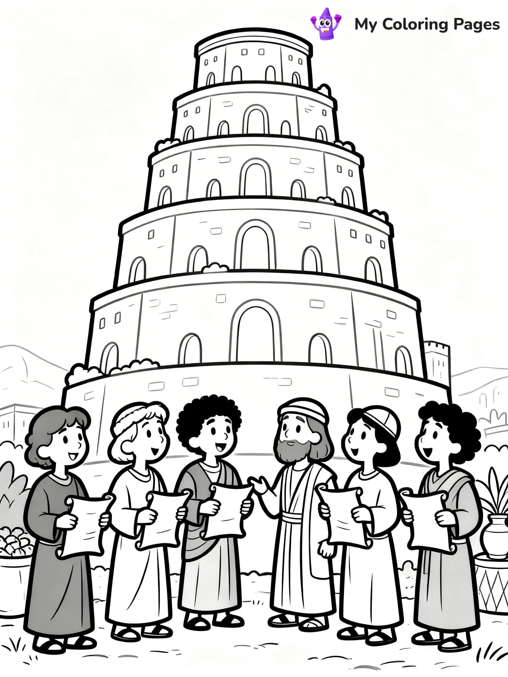Tower of Babel Coloring Pages - 5