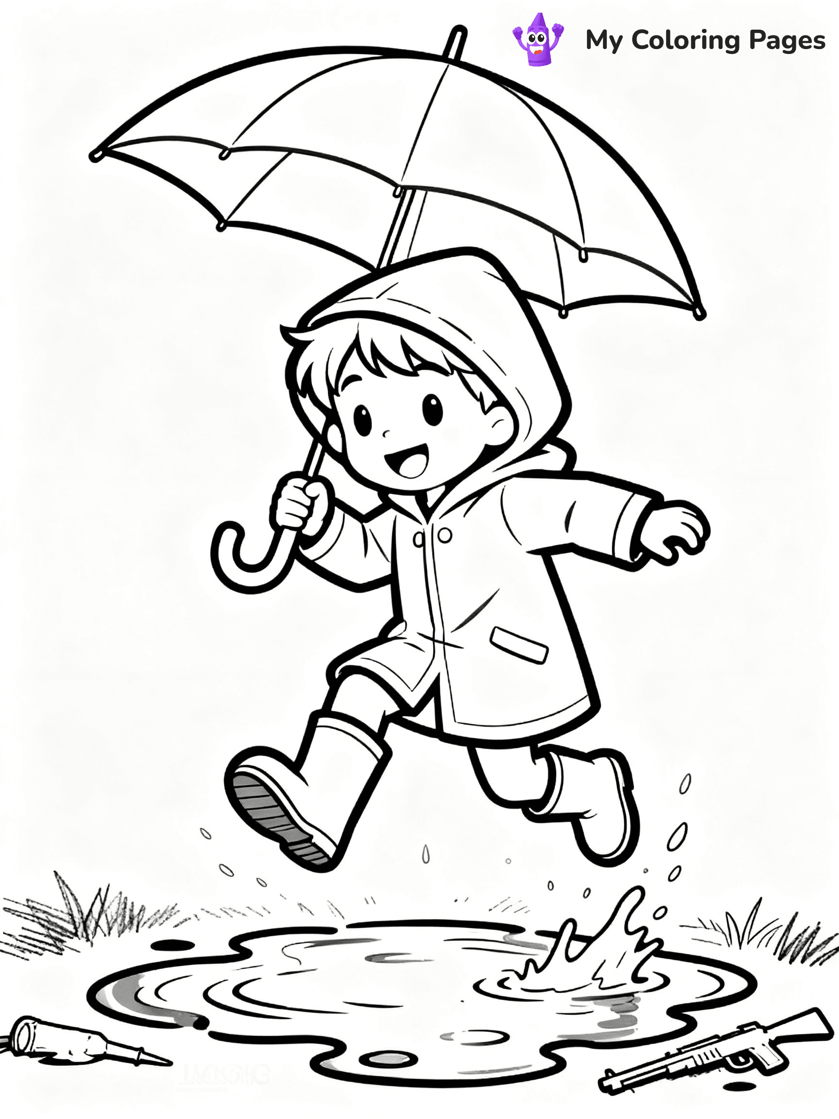 Rainy Day Coloring Pages - 22