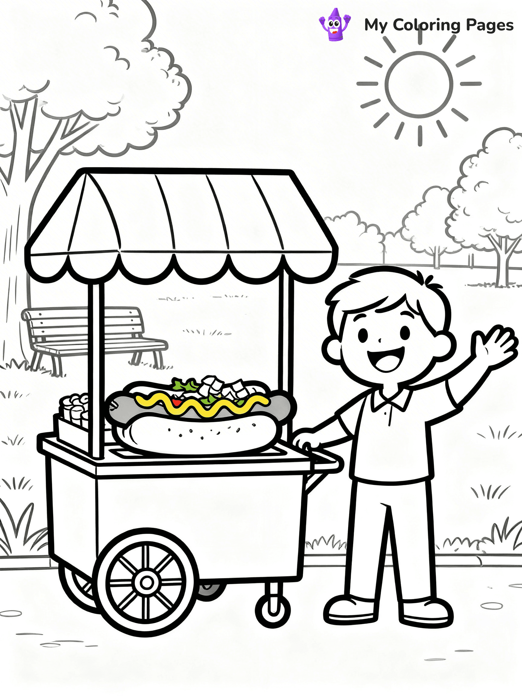 Hot Dog Coloring Pages - 31