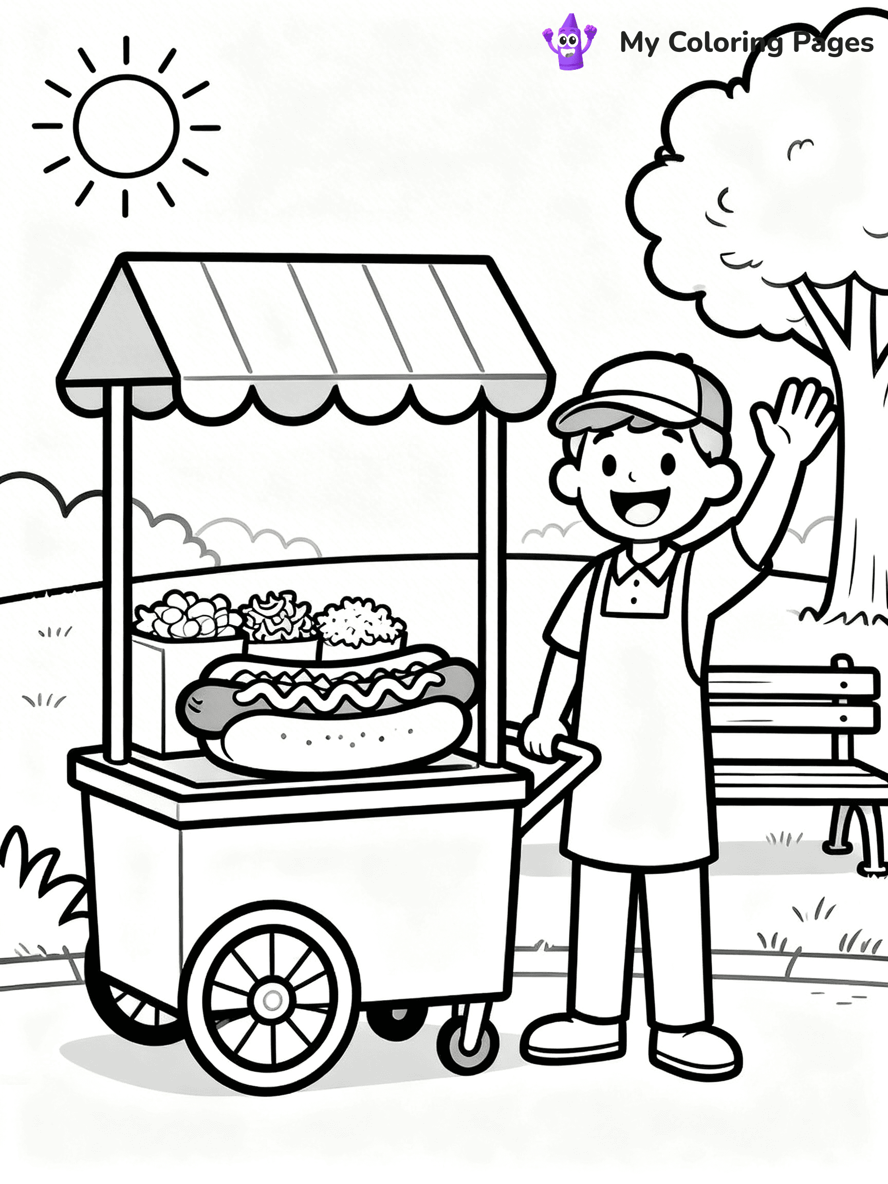 Hot Dog Coloring Pages - 28