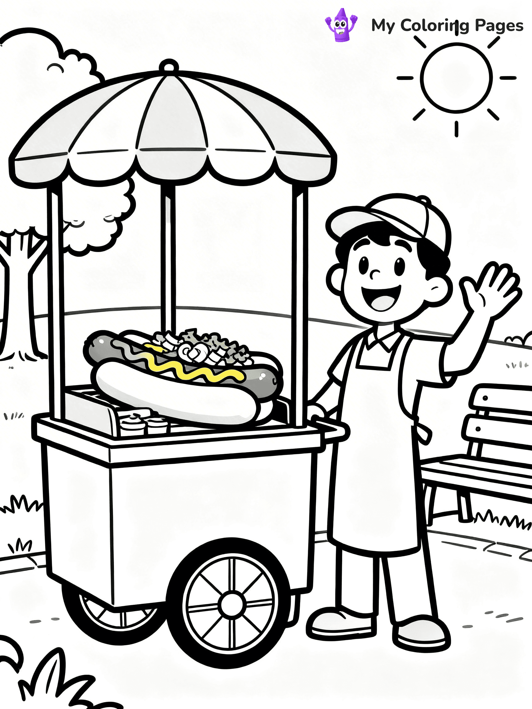 Hot Dog Coloring Pages - 26