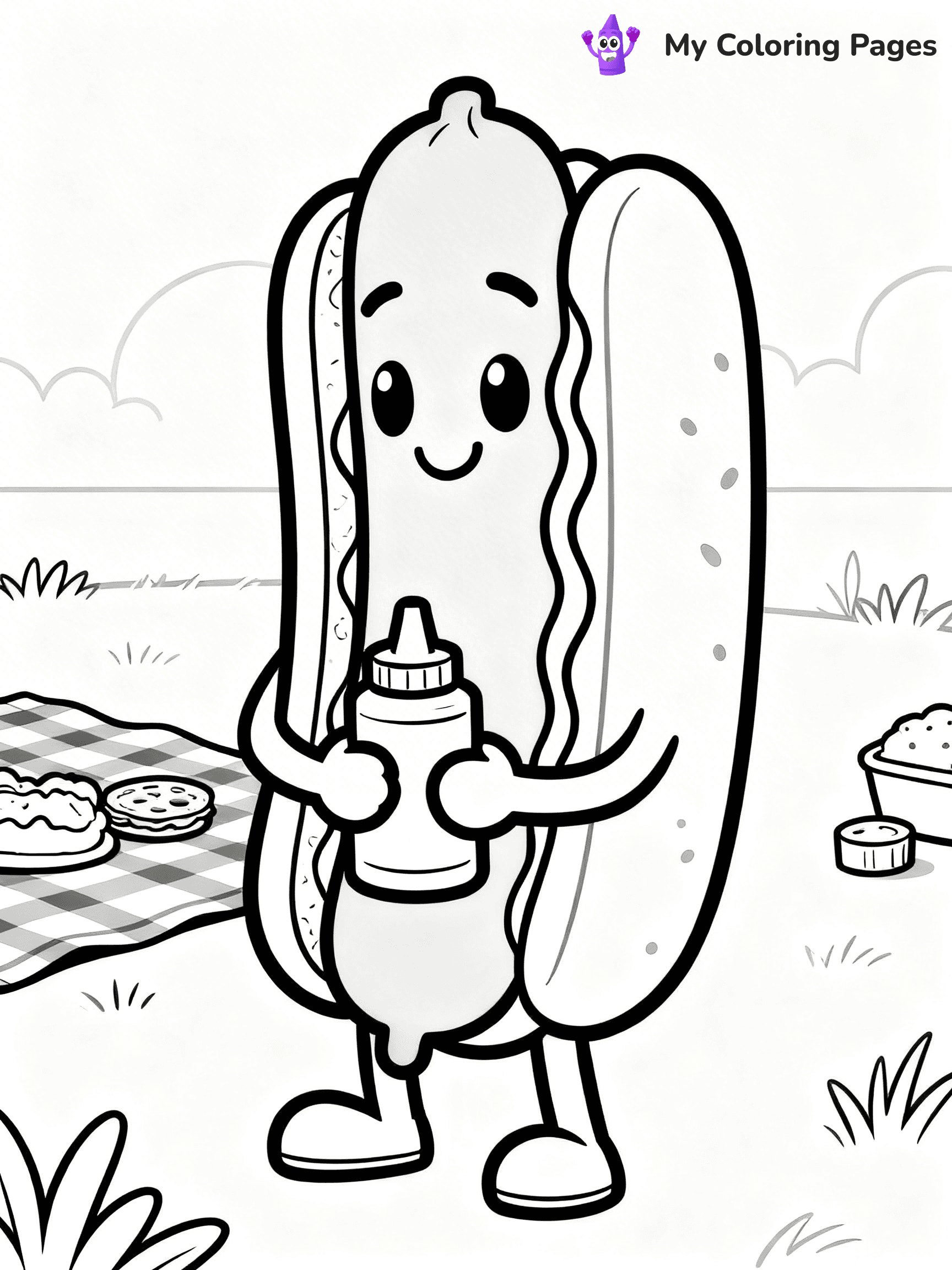 Hot Dog Coloring Pages - 9