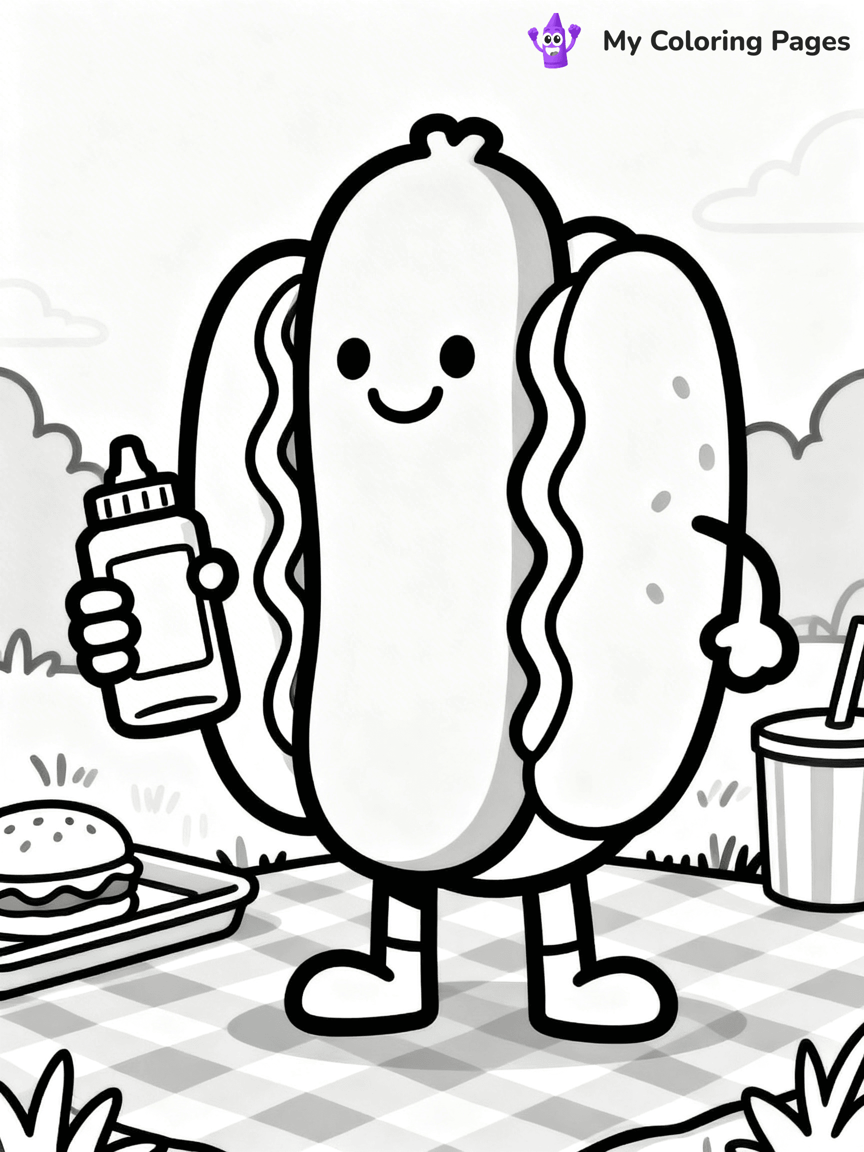 Hot Dog Coloring Pages - 8
