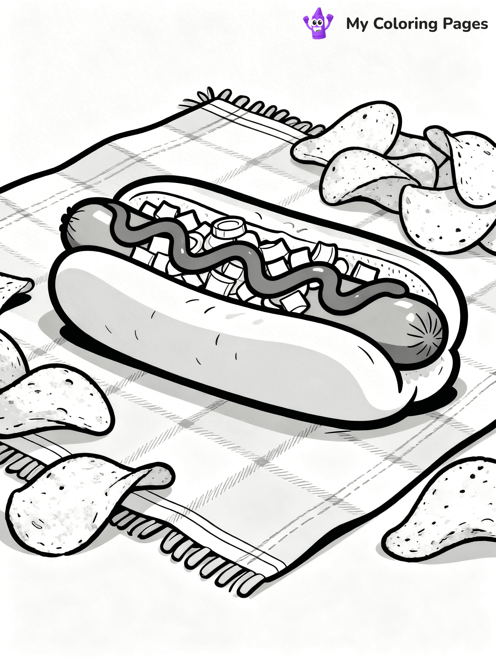 Hot Dog Coloring Pages - 1
