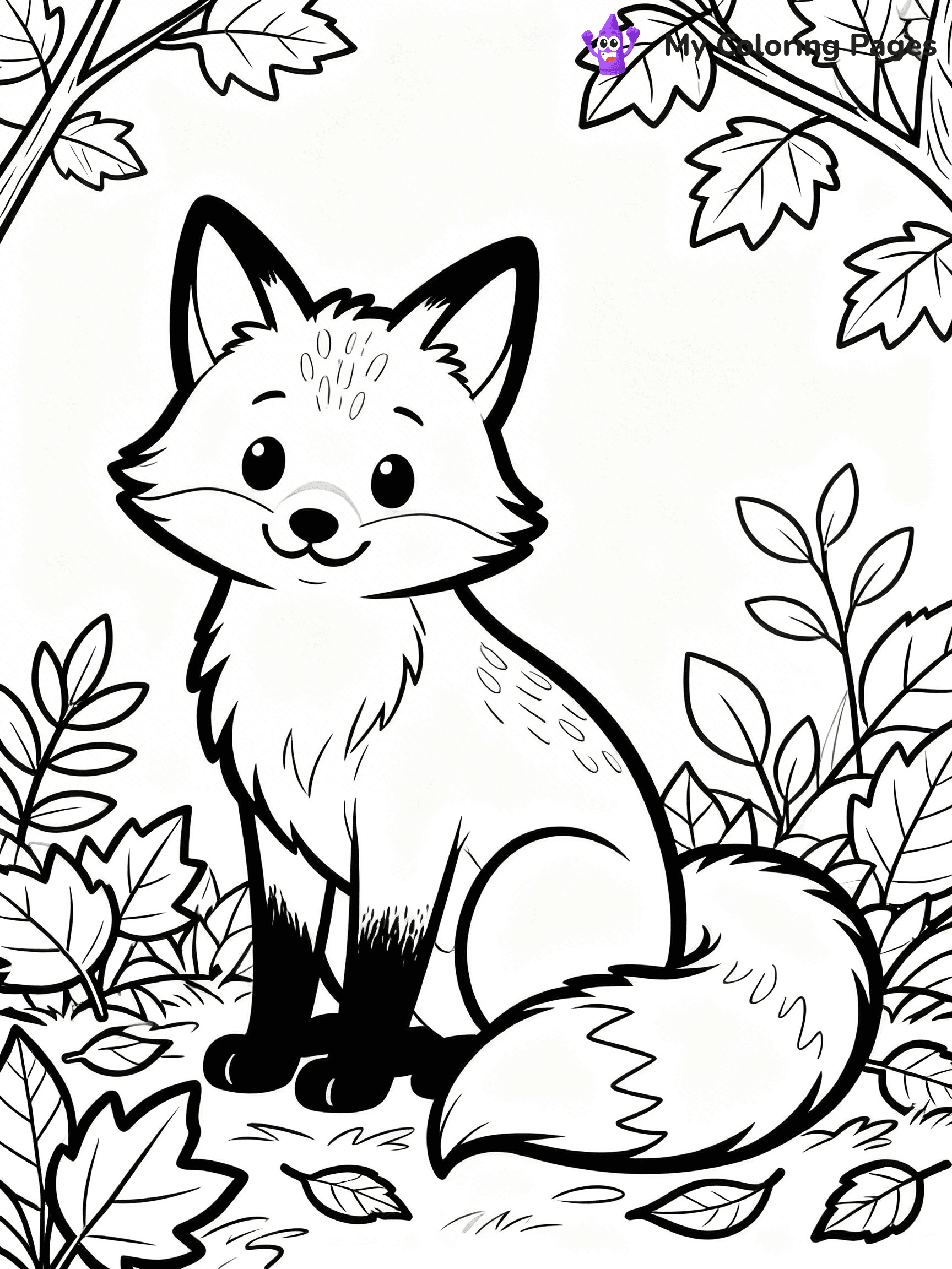 Easy Fall Coloring Pages - 59