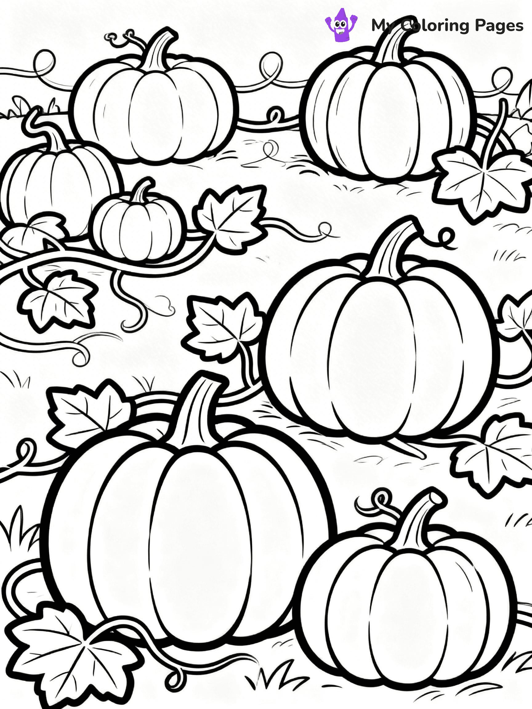 Easy Fall Coloring Pages - 43