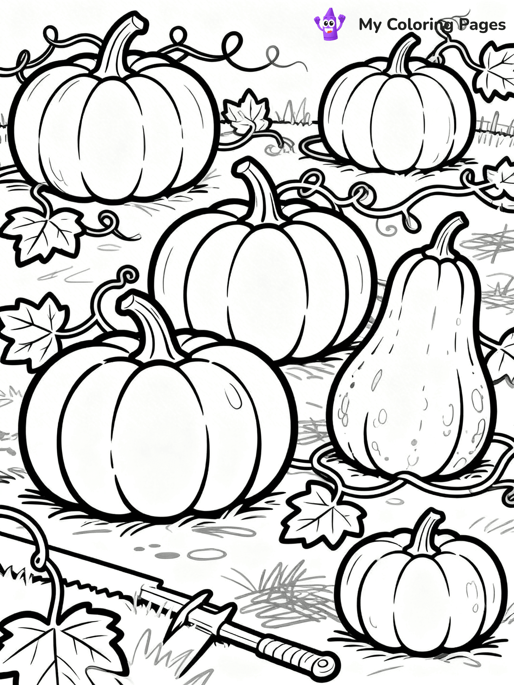Easy Fall Coloring Pages - 41