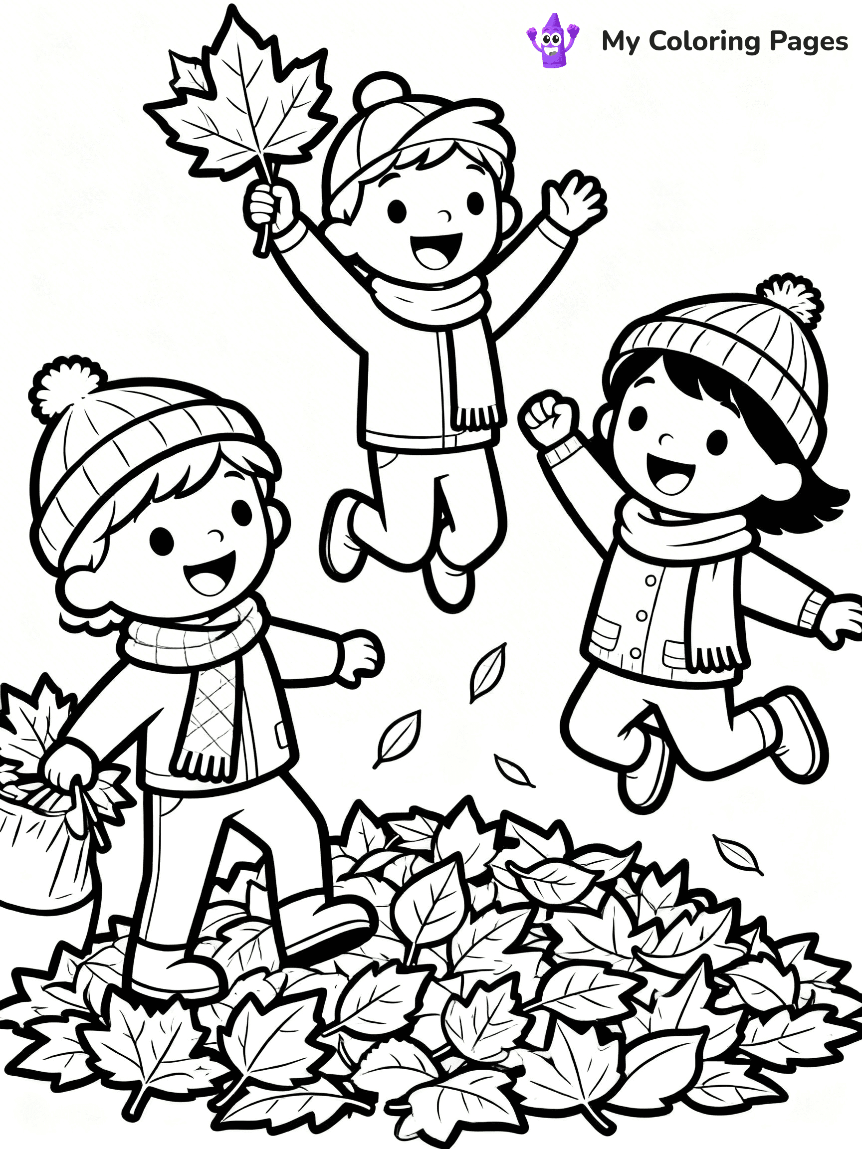 Easy Fall Coloring Pages - 35