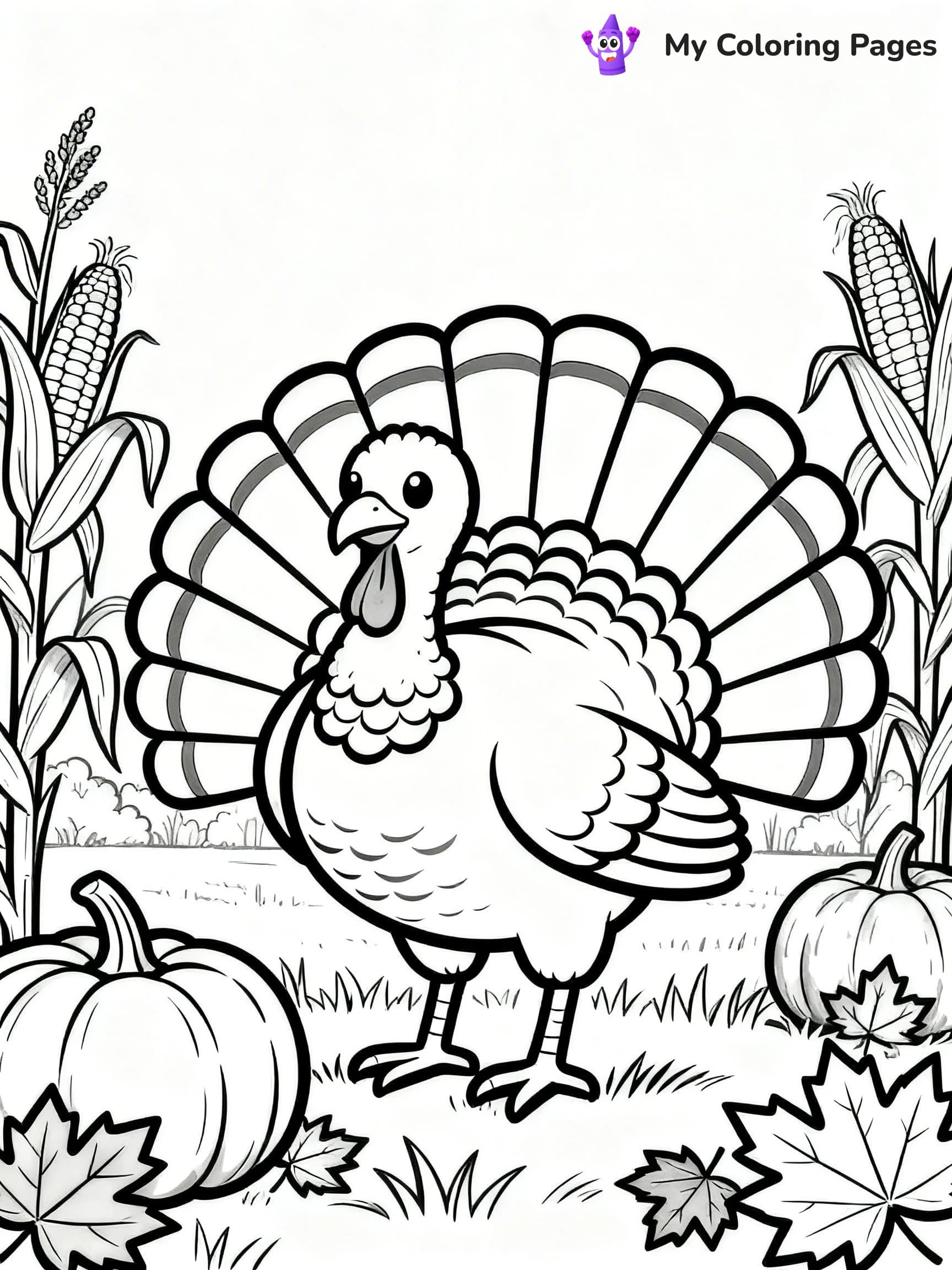 Easy Fall Coloring Pages - 12