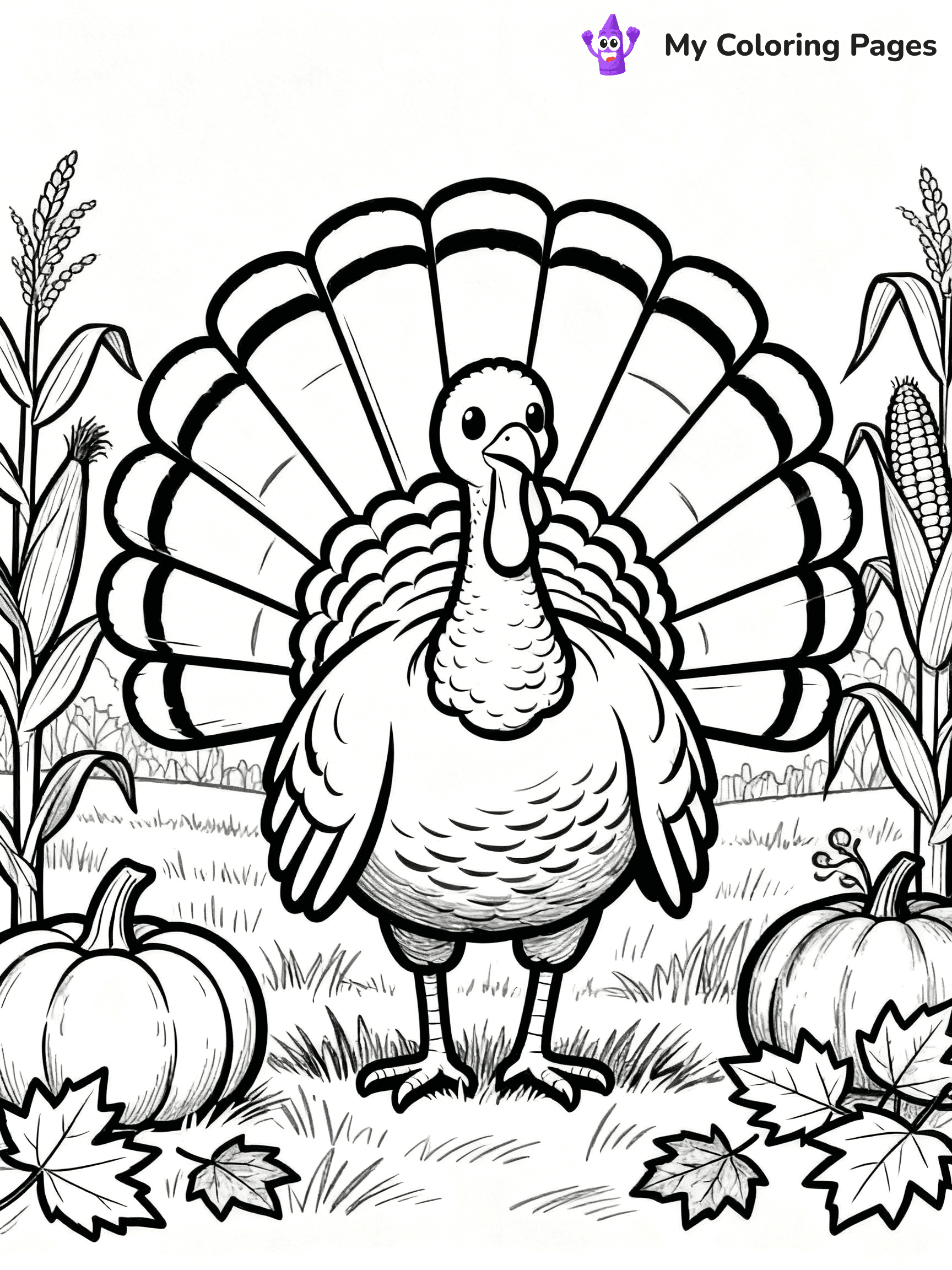Easy Fall Coloring Pages - 10