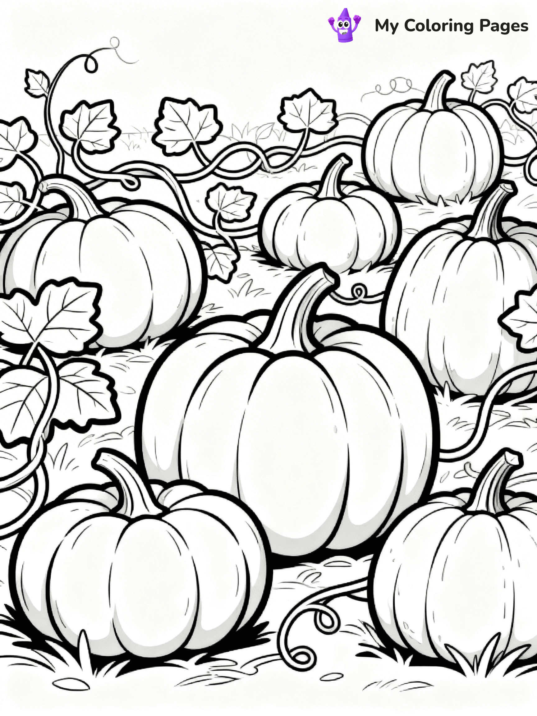 Easy Fall Coloring Pages - 7