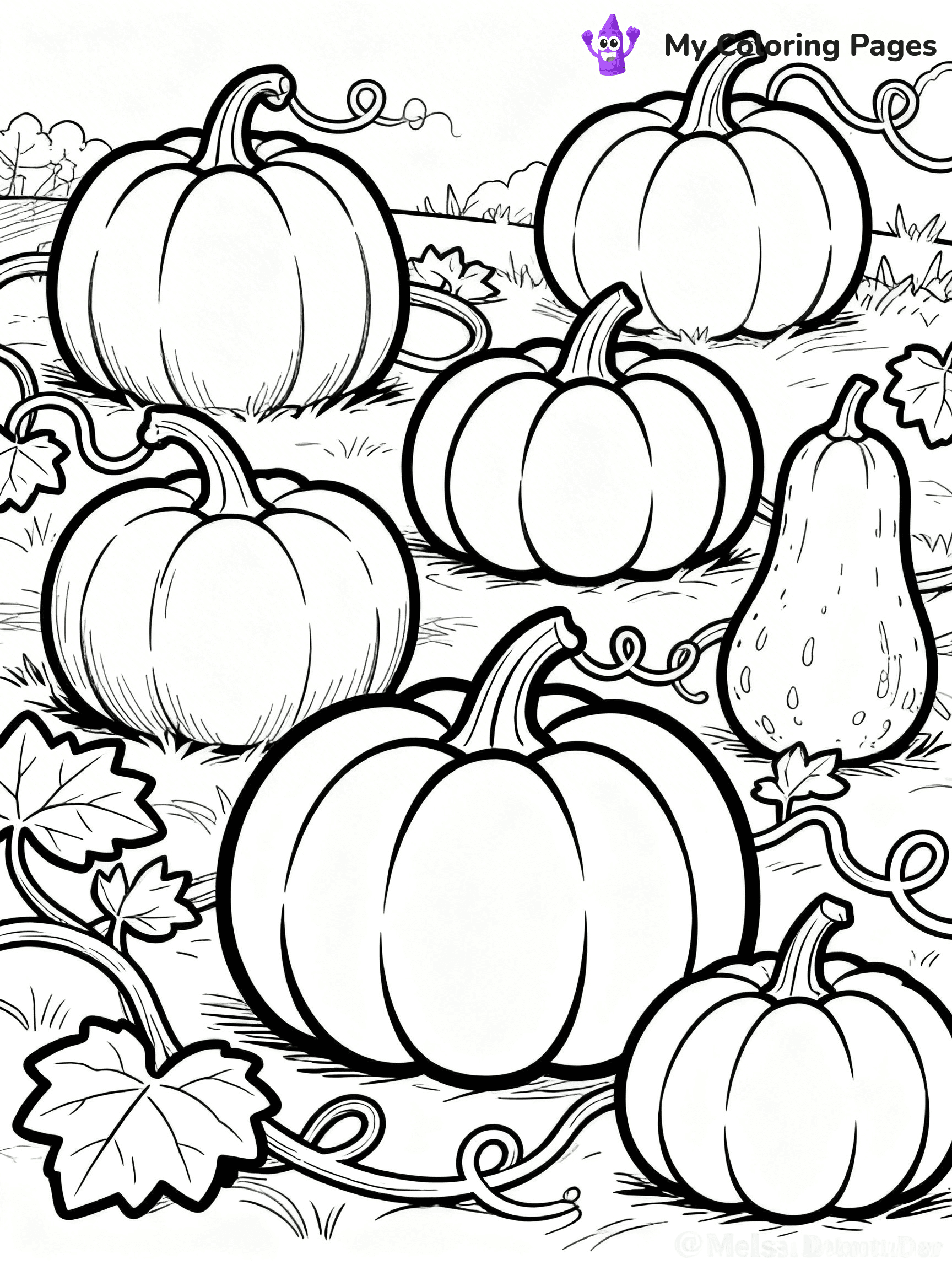 Easy Fall Coloring Pages - 5