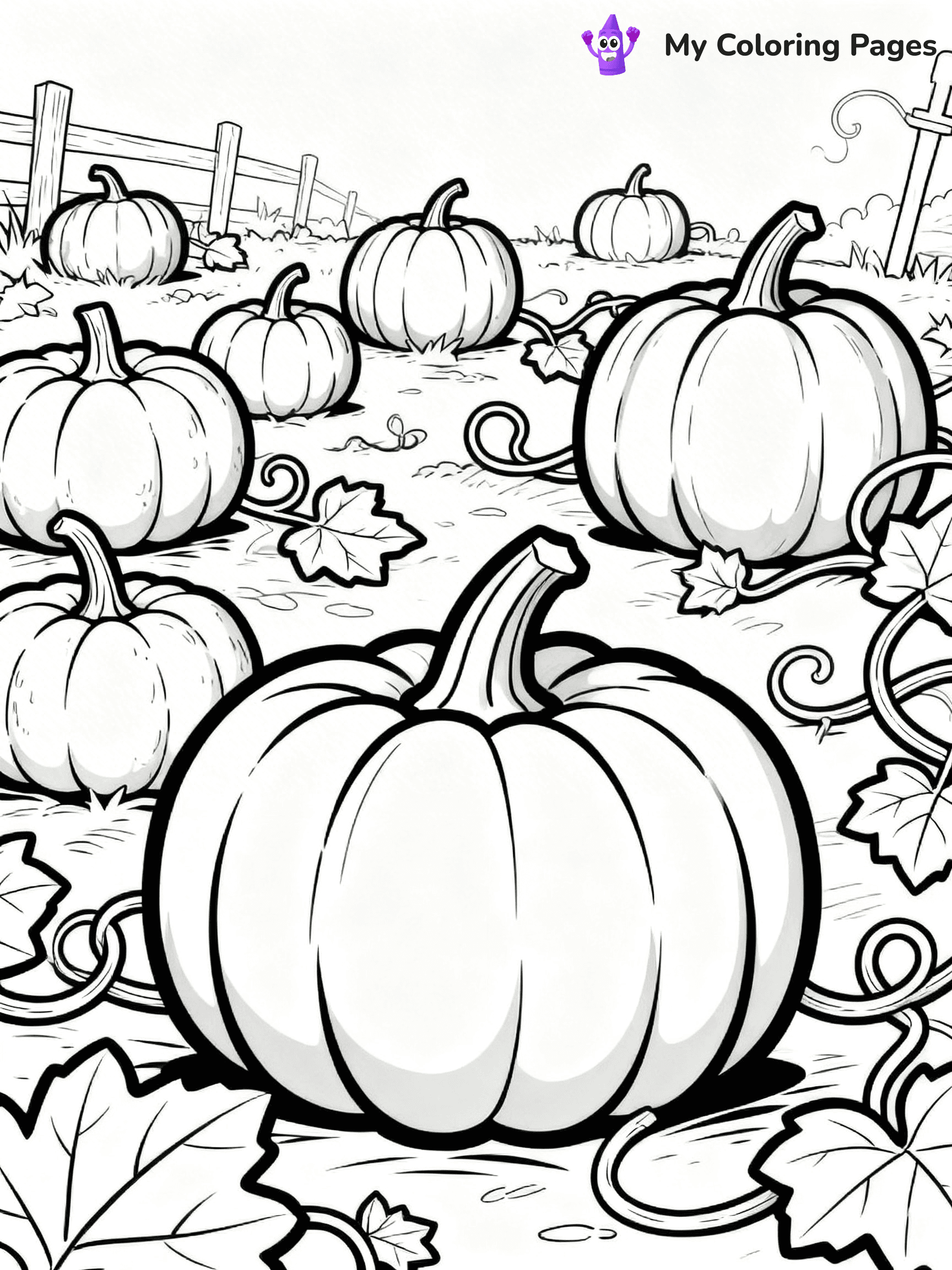 Easy Fall Coloring Pages - 3