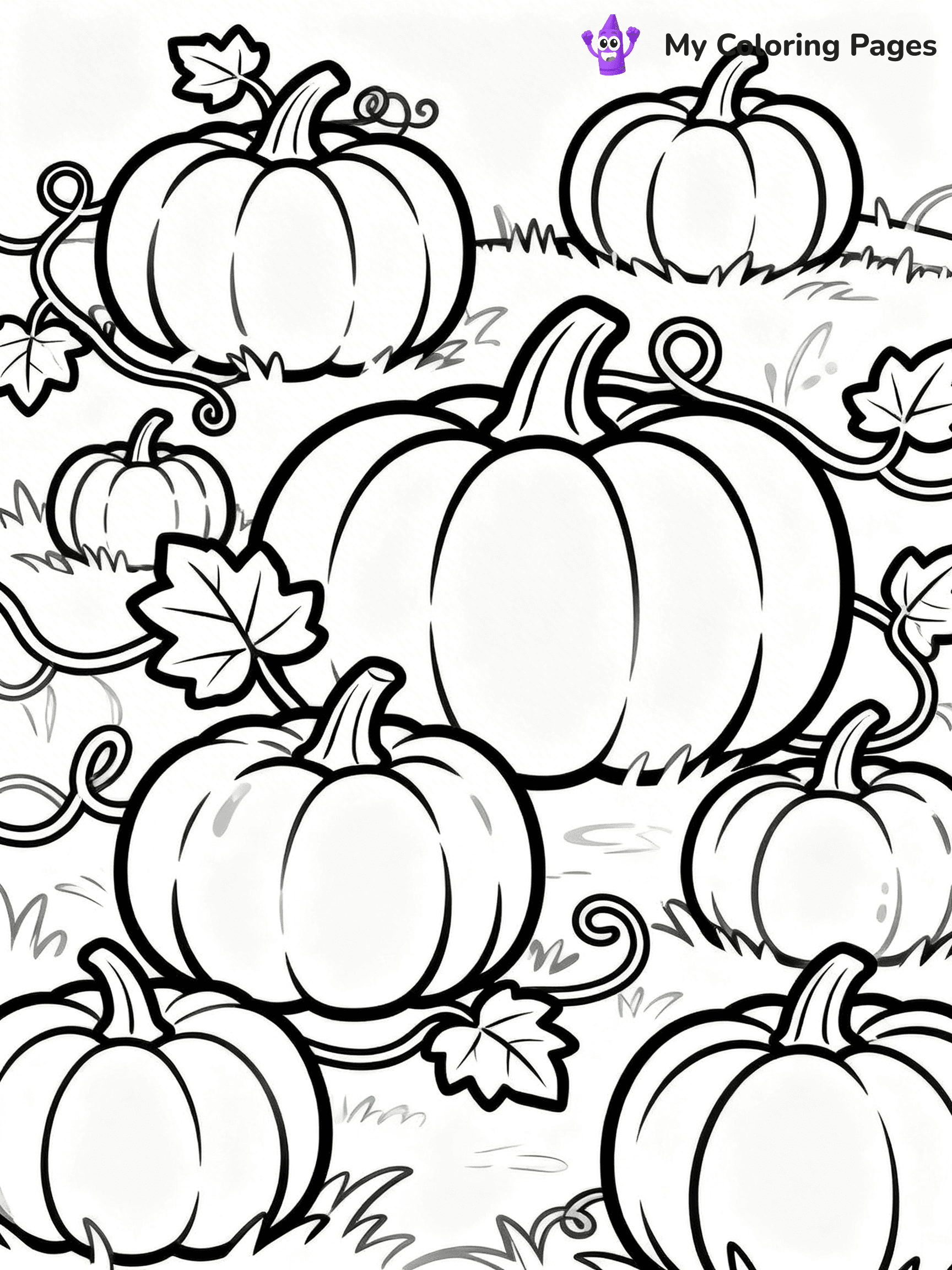 Easy Fall Coloring Pages - 1