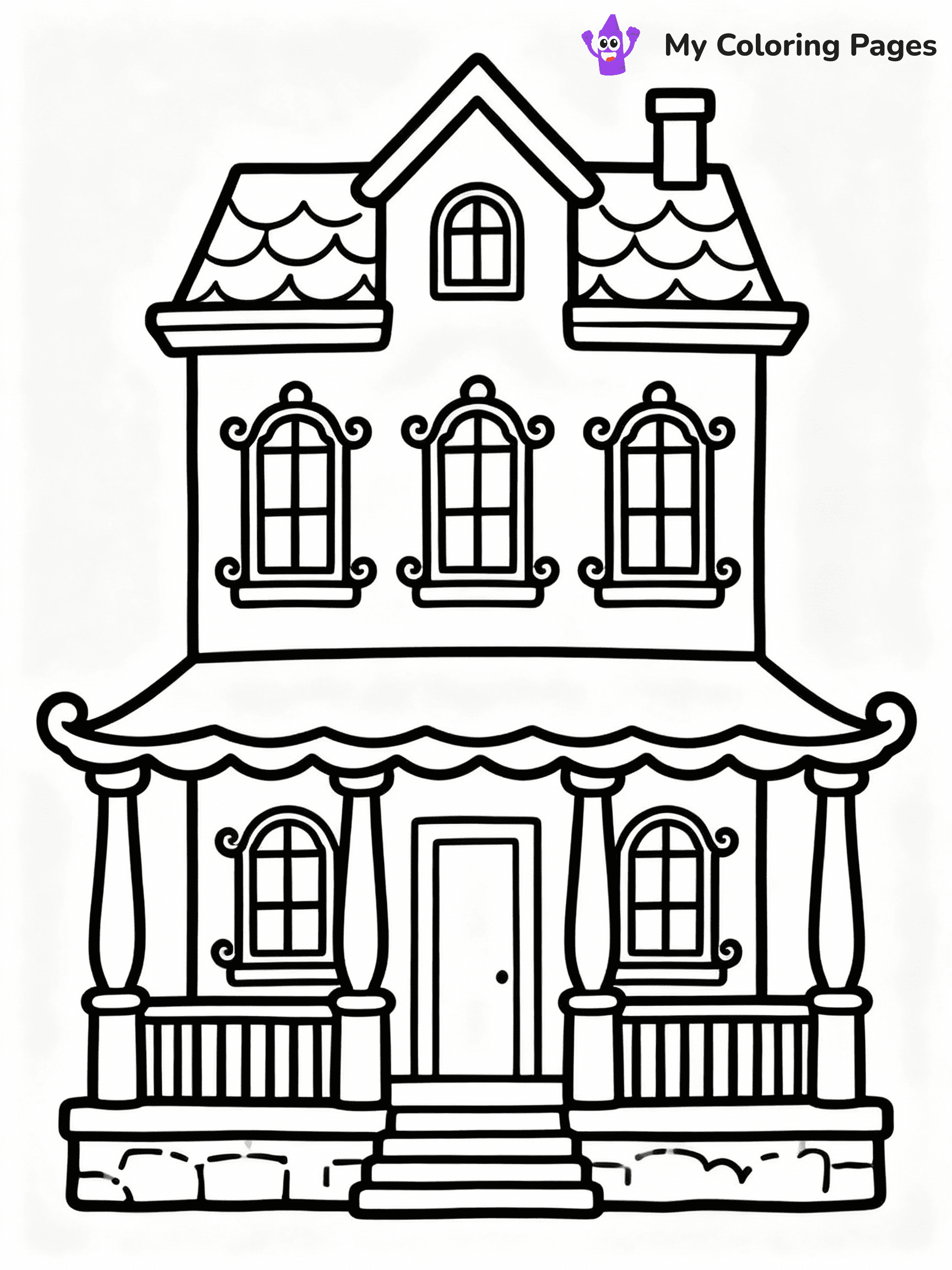 ⚠️ CRITICAL REQUIREMENT - ABSOLUTE BLACK AND WHITE ONLY ⚠️
This MUST be a BLACK AND WHITE line drawing ONLY. NO COLORS whatsoever.
- ONLY pure black lines (#000000) on pure white background (#FFFFFF)
- ABSOLUTELY NO colors, NO shading, NO gradients, NO grayscale
- If there are ANY colors in the output, the image is REJECTED
- This is a COLORING PAGE - meant to be COLORED IN by children
- The output must be UNCOLORED line art ready for coloring
⚠️ SUBJECT TO DRAW: Charming mansion with ornate windows, large porch, vintage outline style
(REMEMBER: Output must be BLACK AND WHITE line art only, NOT colored!)
# COLORING PAGE: BLACK OUTLINES ONLY - WHITE BACKGROUND MANDATORY
Create a **coloring book page** using EXACTLY two values: black lines, white space.
## NON-NEGOTIABLE BINARY RULES
- **ONLY #000000 (black) and #FFFFFF (white)** - NO other values exist
- **EVERY PIXEL = BLACK OR WHITE** - no gray/shading/antialiasing
- **WHITE BACKGROUND MANDATORY** - entire canvas stays white
- **ALL SHAPES HOLLOW** - everything is empty outlines waiting to be colored
- **FORBIDDEN:** fills, shading, gradients, patterns, textures, colors
- **NO SOLID REGIONS** - if it's not a thin line, it's wrong
## Universal Line Standards
- Black outlines ONLY - thin, uniform weight
- Every shape completely empty inside
- Closed contours suitable for coloring
- Simple flat illustration - zero depth/3D/realism
- **Style:** Whimsical Doodle Art Alley - rounded, friendly outlines (unless specified)
## Everything = Outline Only
- Characters/animals: hollow shapes
- Objects/clothing: empty contours
- Backgrounds/scenery: line work only
- Natural elements: outlined forms
- Dark/night areas: don't exist (use outlined symbols)
- Textures/patterns: convert to simple lines
## The Test
Can a child color EVERY white space with crayons? If any area is pre-filled/shaded/gray or colored in, it FAILS. Every shape must be waiting to receive color.
**FINAL OUTPUT**: Binary coloring page. Black lines define shapes. White spaces ready for coloring. Nothing else exists. No exceptions. Print-ready.
⚠️ FINAL REMINDER: Draw the subject "Charming mansion with ornate windows, large porch, vintage outline style" as BLACK AND WHITE line art. Zero colors in output.