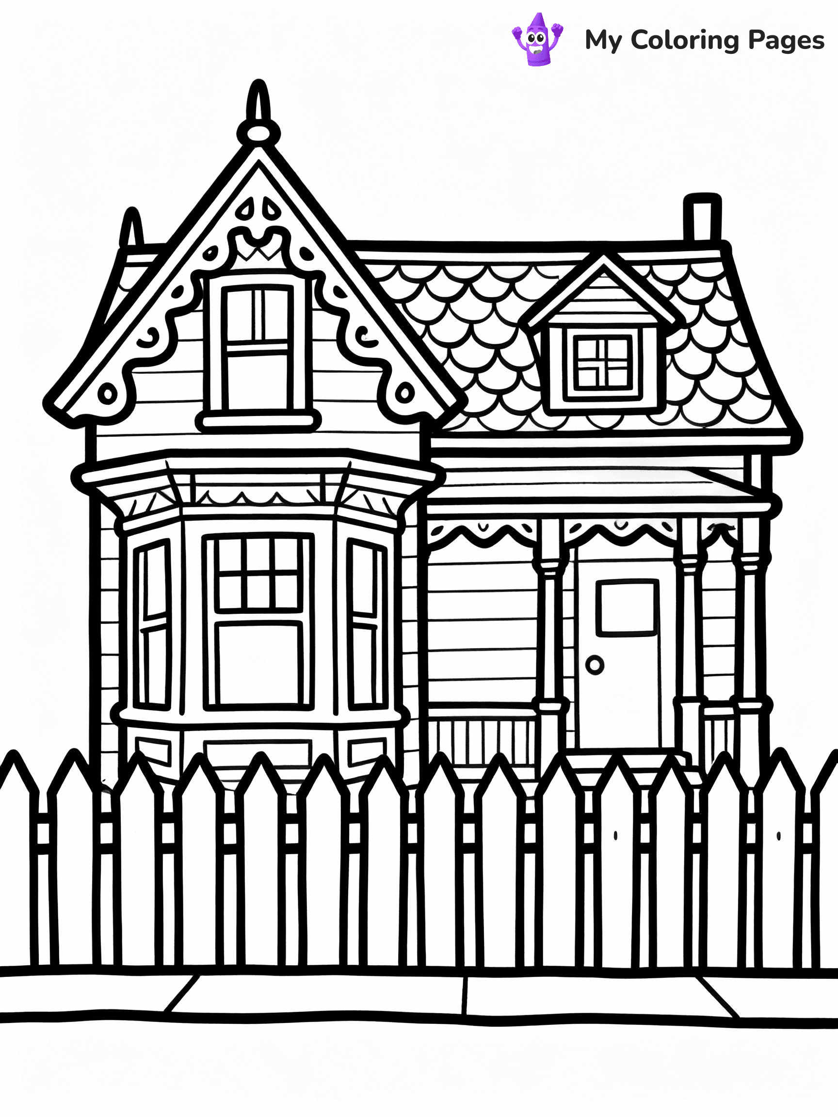 ⚠️ CRITICAL REQUIREMENT - ABSOLUTE BLACK AND WHITE ONLY ⚠️
This MUST be a BLACK AND WHITE line drawing ONLY. NO COLORS whatsoever.
- ONLY pure black lines (#000000) on pure white background (#FFFFFF)
- ABSOLUTELY NO colors, NO shading, NO gradients, NO grayscale
- If there are ANY colors in the output, the image is REJECTED
- This is a COLORING PAGE - meant to be COLORED IN by children
- The output must be UNCOLORED line art ready for coloring
⚠️ SUBJECT TO DRAW: Victorian house with intricate details, picket fence in front, classic outline style
(REMEMBER: Output must be BLACK AND WHITE line art only, NOT colored!)
# COLORING PAGE: BLACK OUTLINES ONLY - WHITE BACKGROUND MANDATORY
Create a **coloring book page** using EXACTLY two values: black lines, white space.
## NON-NEGOTIABLE BINARY RULES
- **ONLY #000000 (black) and #FFFFFF (white)** - NO other values exist
- **EVERY PIXEL = BLACK OR WHITE** - no gray/shading/antialiasing
- **WHITE BACKGROUND MANDATORY** - entire canvas stays white
- **ALL SHAPES HOLLOW** - everything is empty outlines waiting to be colored
- **FORBIDDEN:** fills, shading, gradients, patterns, textures, colors
- **NO SOLID REGIONS** - if it's not a thin line, it's wrong
## Universal Line Standards
- Black outlines ONLY - thin, uniform weight
- Every shape completely empty inside
- Closed contours suitable for coloring
- Simple flat illustration - zero depth/3D/realism
- **Style:** Whimsical Doodle Art Alley - rounded, friendly outlines (unless specified)
## Everything = Outline Only
- Characters/animals: hollow shapes
- Objects/clothing: empty contours
- Backgrounds/scenery: line work only
- Natural elements: outlined forms
- Dark/night areas: don't exist (use outlined symbols)
- Textures/patterns: convert to simple lines
## The Test
Can a child color EVERY white space with crayons? If any area is pre-filled/shaded/gray or colored in, it FAILS. Every shape must be waiting to receive color.
**FINAL OUTPUT**: Binary coloring page. Black lines define shapes. White spaces ready for coloring. Nothing else exists. No exceptions. Print-ready.
⚠️ FINAL REMINDER: Draw the subject "Victorian house with intricate details, picket fence in front, classic outline style" as BLACK AND WHITE line art. Zero colors in output.