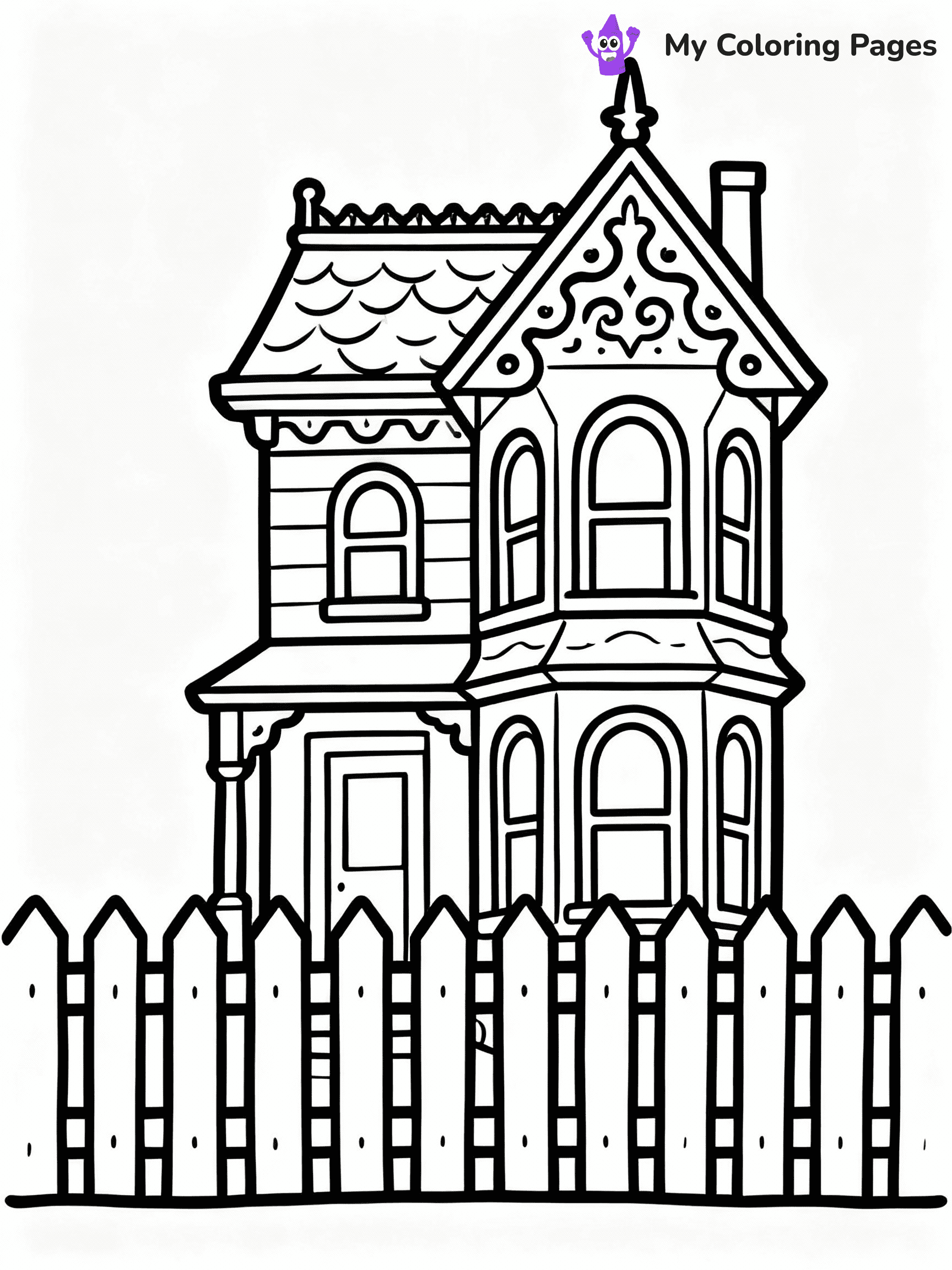 ⚠️ CRITICAL REQUIREMENT - ABSOLUTE BLACK AND WHITE ONLY ⚠️
This MUST be a BLACK AND WHITE line drawing ONLY. NO COLORS whatsoever.
- ONLY pure black lines (#000000) on pure white background (#FFFFFF)
- ABSOLUTELY NO colors, NO shading, NO gradients, NO grayscale
- If there are ANY colors in the output, the image is REJECTED
- This is a COLORING PAGE - meant to be COLORED IN by children
- The output must be UNCOLORED line art ready for coloring
⚠️ SUBJECT TO DRAW: Victorian house with intricate details, picket fence in front, classic outline style
(REMEMBER: Output must be BLACK AND WHITE line art only, NOT colored!)
# COLORING PAGE: BLACK OUTLINES ONLY - WHITE BACKGROUND MANDATORY
Create a **coloring book page** using EXACTLY two values: black lines, white space.
## NON-NEGOTIABLE BINARY RULES
- **ONLY #000000 (black) and #FFFFFF (white)** - NO other values exist
- **EVERY PIXEL = BLACK OR WHITE** - no gray/shading/antialiasing
- **WHITE BACKGROUND MANDATORY** - entire canvas stays white
- **ALL SHAPES HOLLOW** - everything is empty outlines waiting to be colored
- **FORBIDDEN:** fills, shading, gradients, patterns, textures, colors
- **NO SOLID REGIONS** - if it's not a thin line, it's wrong
## Universal Line Standards
- Black outlines ONLY - thin, uniform weight
- Every shape completely empty inside
- Closed contours suitable for coloring
- Simple flat illustration - zero depth/3D/realism
- **Style:** Whimsical Doodle Art Alley - rounded, friendly outlines (unless specified)
## Everything = Outline Only
- Characters/animals: hollow shapes
- Objects/clothing: empty contours
- Backgrounds/scenery: line work only
- Natural elements: outlined forms
- Dark/night areas: don't exist (use outlined symbols)
- Textures/patterns: convert to simple lines
## The Test
Can a child color EVERY white space with crayons? If any area is pre-filled/shaded/gray or colored in, it FAILS. Every shape must be waiting to receive color.
**FINAL OUTPUT**: Binary coloring page. Black lines define shapes. White spaces ready for coloring. Nothing else exists. No exceptions. Print-ready.
⚠️ FINAL REMINDER: Draw the subject "Victorian house with intricate details, picket fence in front, classic outline style" as BLACK AND WHITE line art. Zero colors in output.