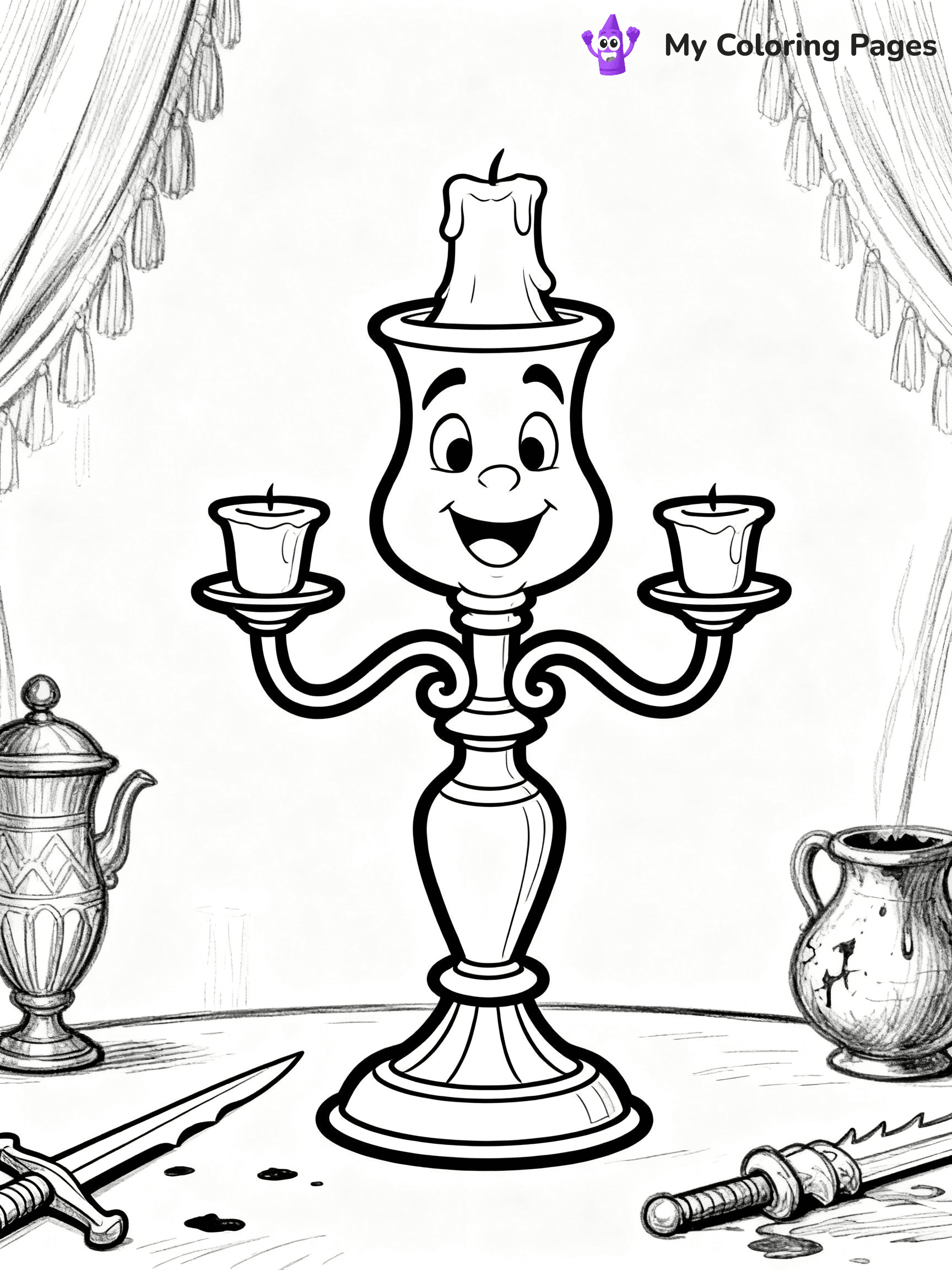 Beauty And The Beast Coloring Pages - 19