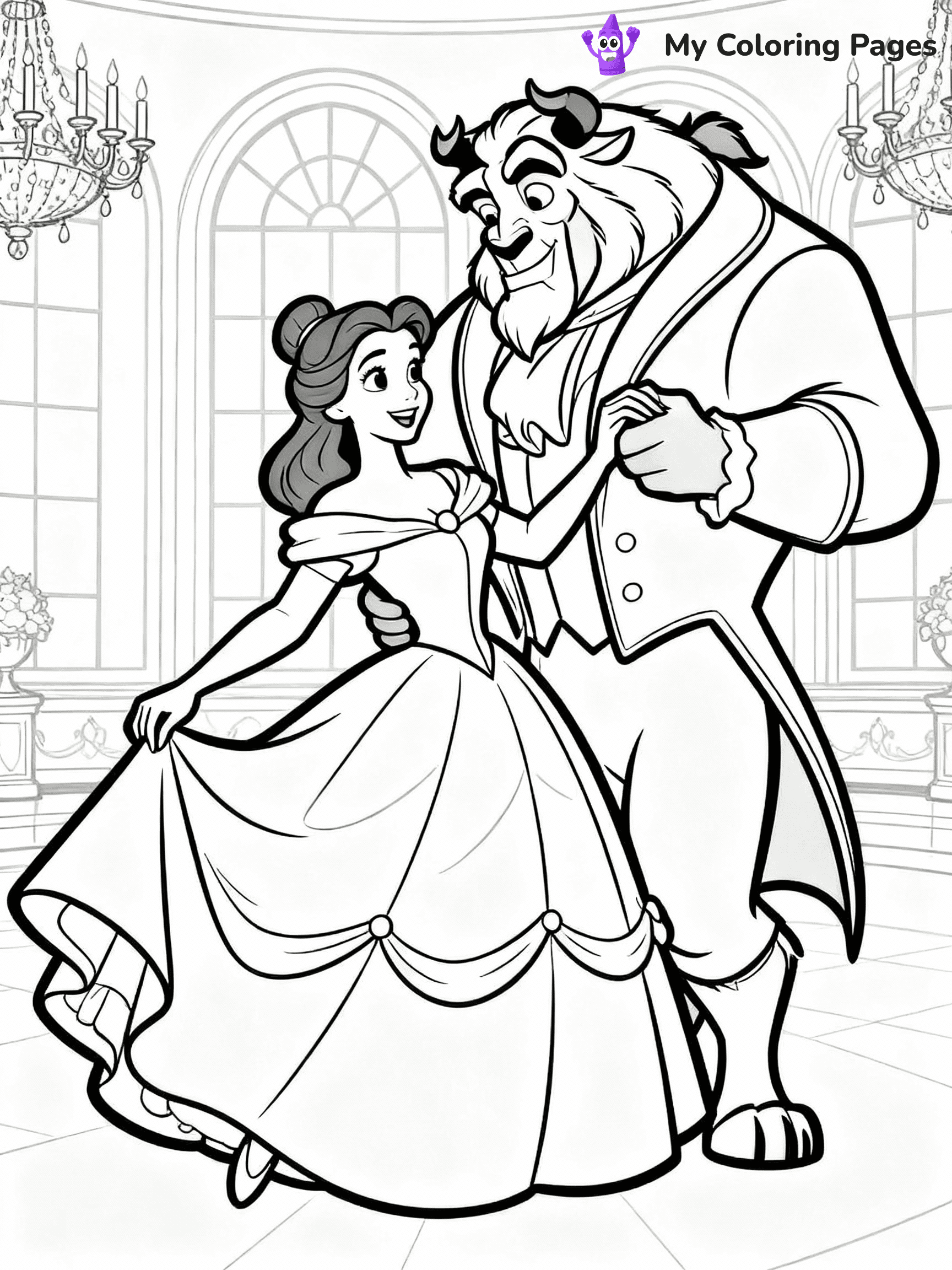Beauty And The Beast Coloring Pages - 6