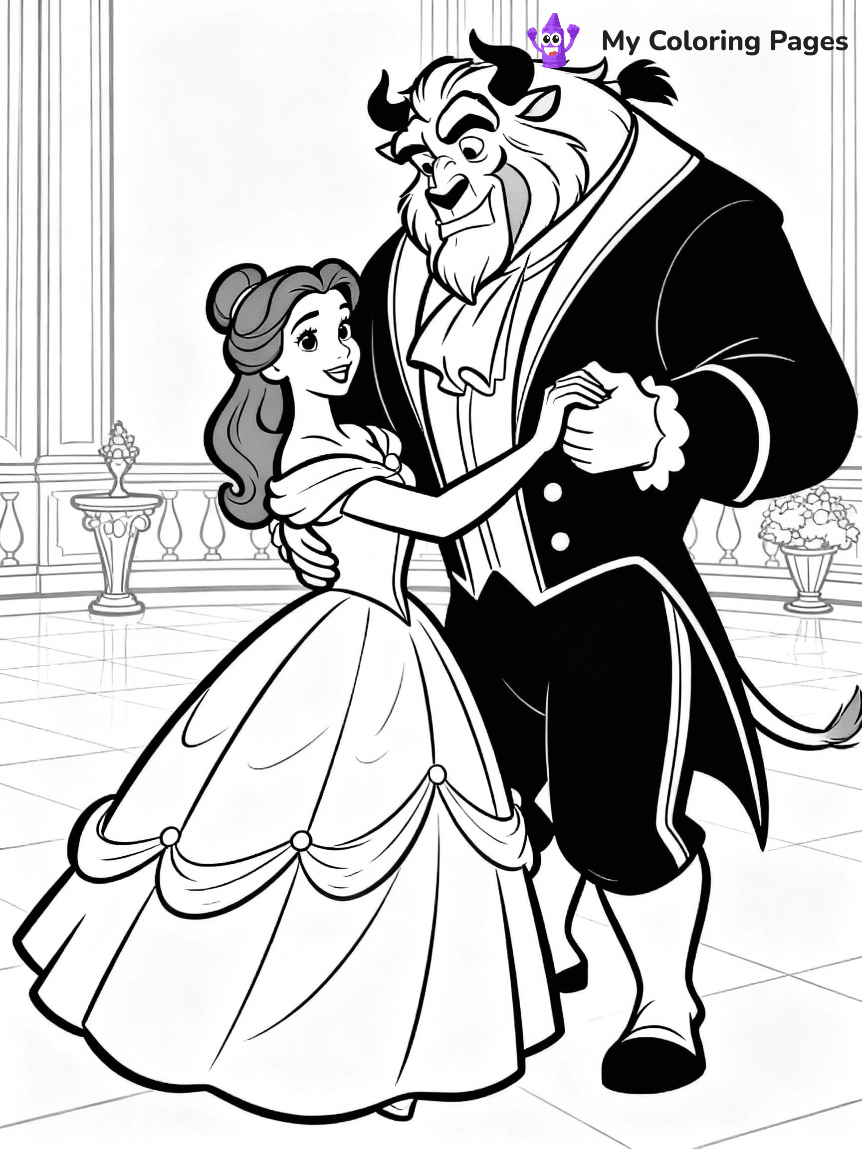 Beauty And The Beast Coloring Pages - 4