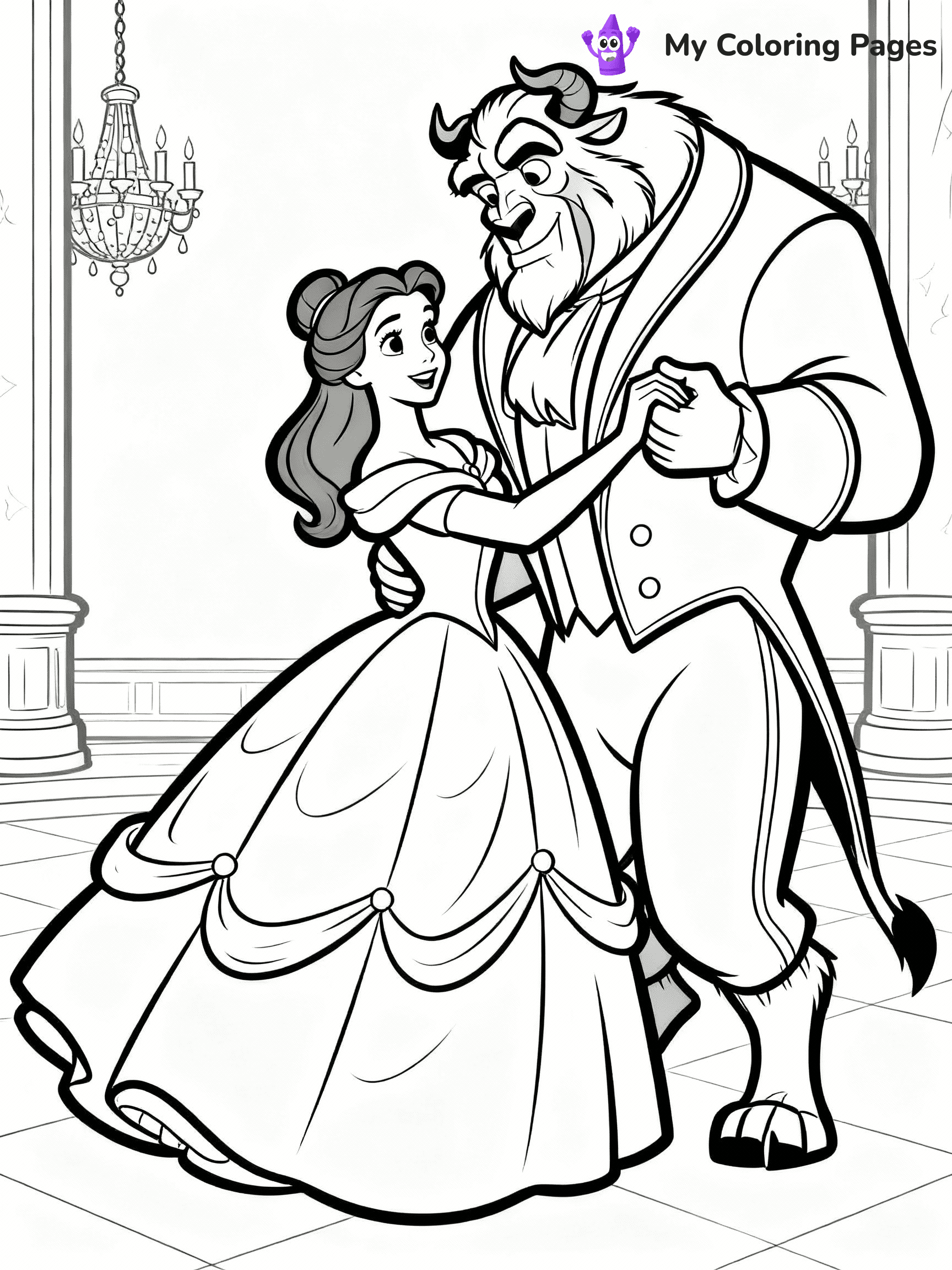 Beauty And The Beast Coloring Pages - 3