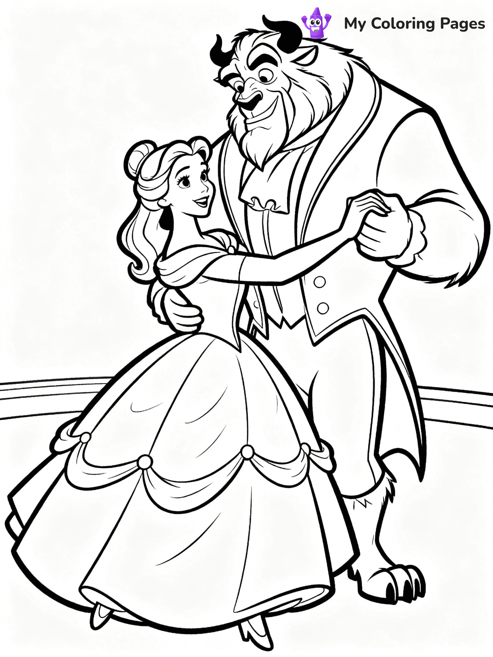 Beauty And The Beast Coloring Pages - 2