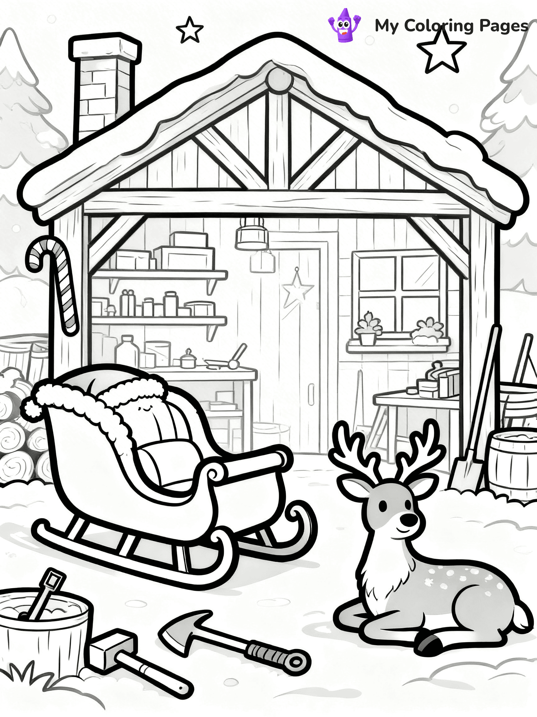 North Pole Coloring Pages - 2