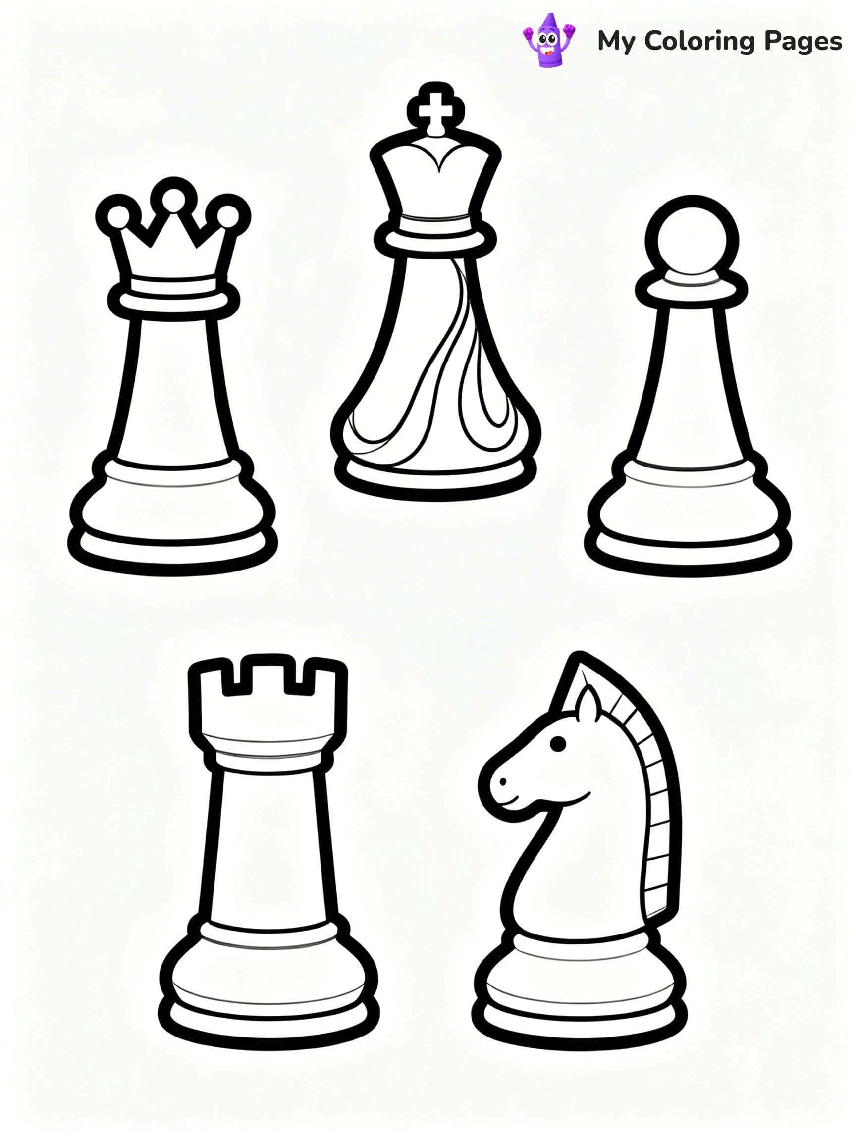 Chess Coloring Pages - 1