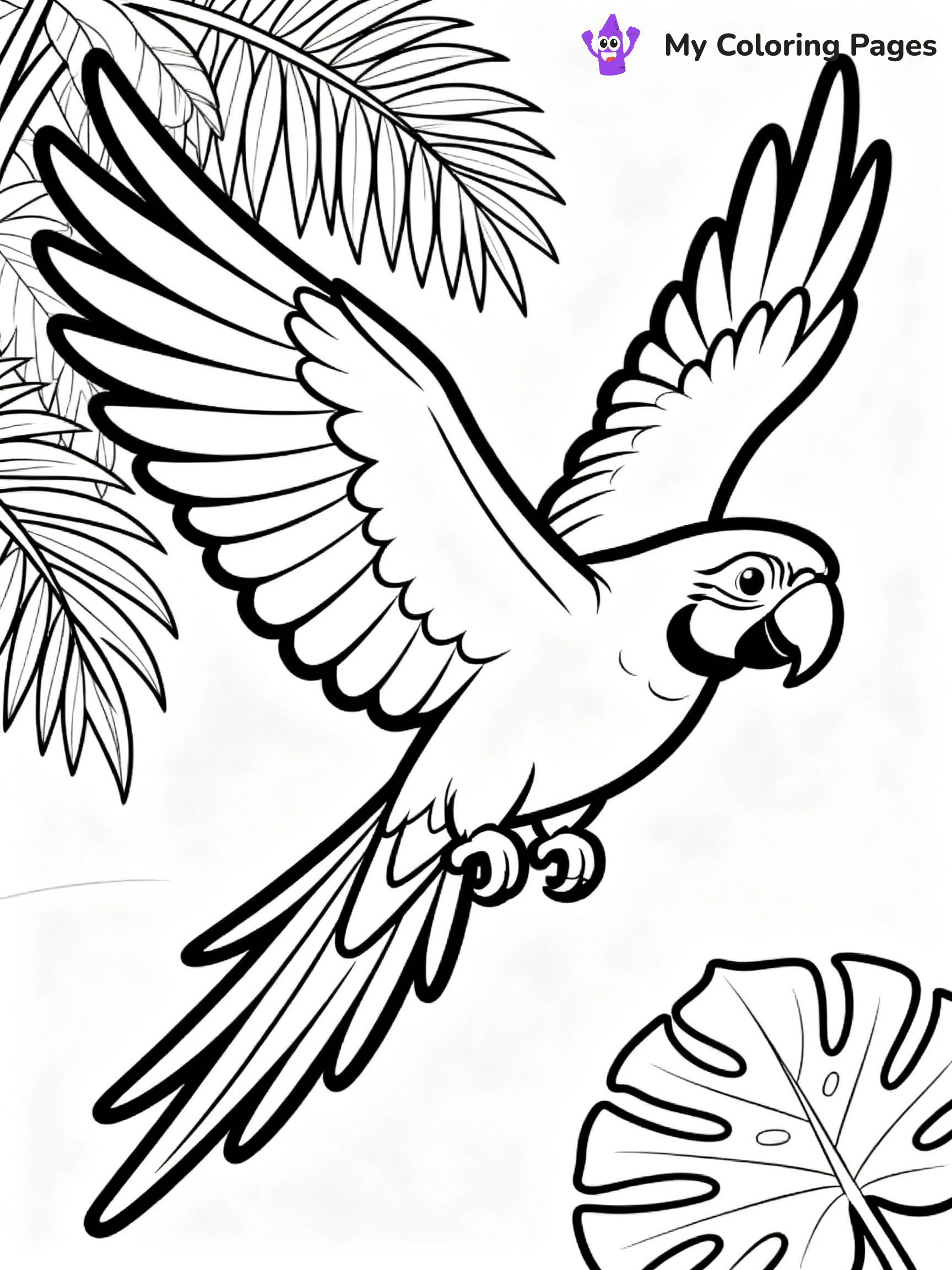 Parrot Coloring Pages - 1